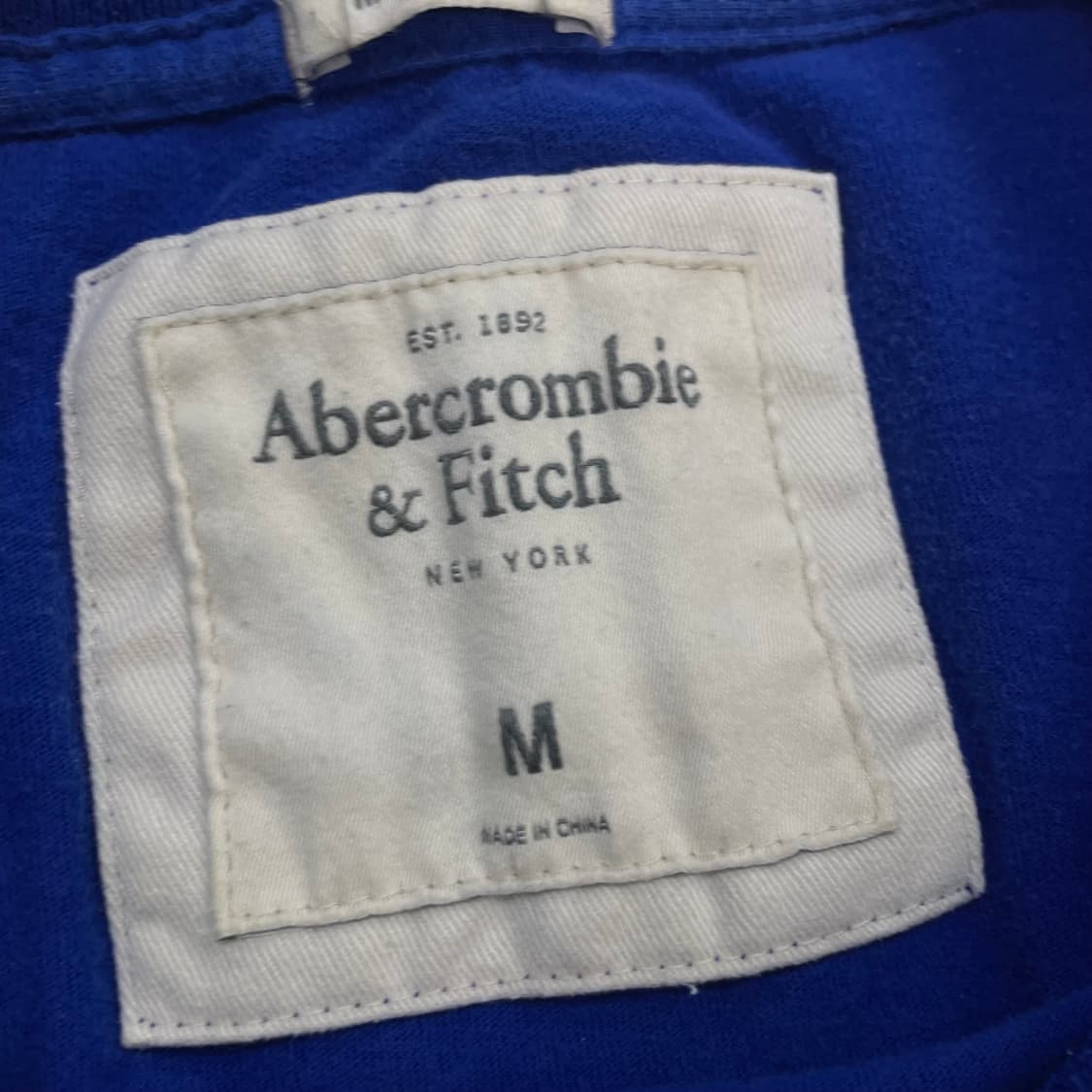 아베크롬비 A&F 로고 반팔티 블루 상품이미지3