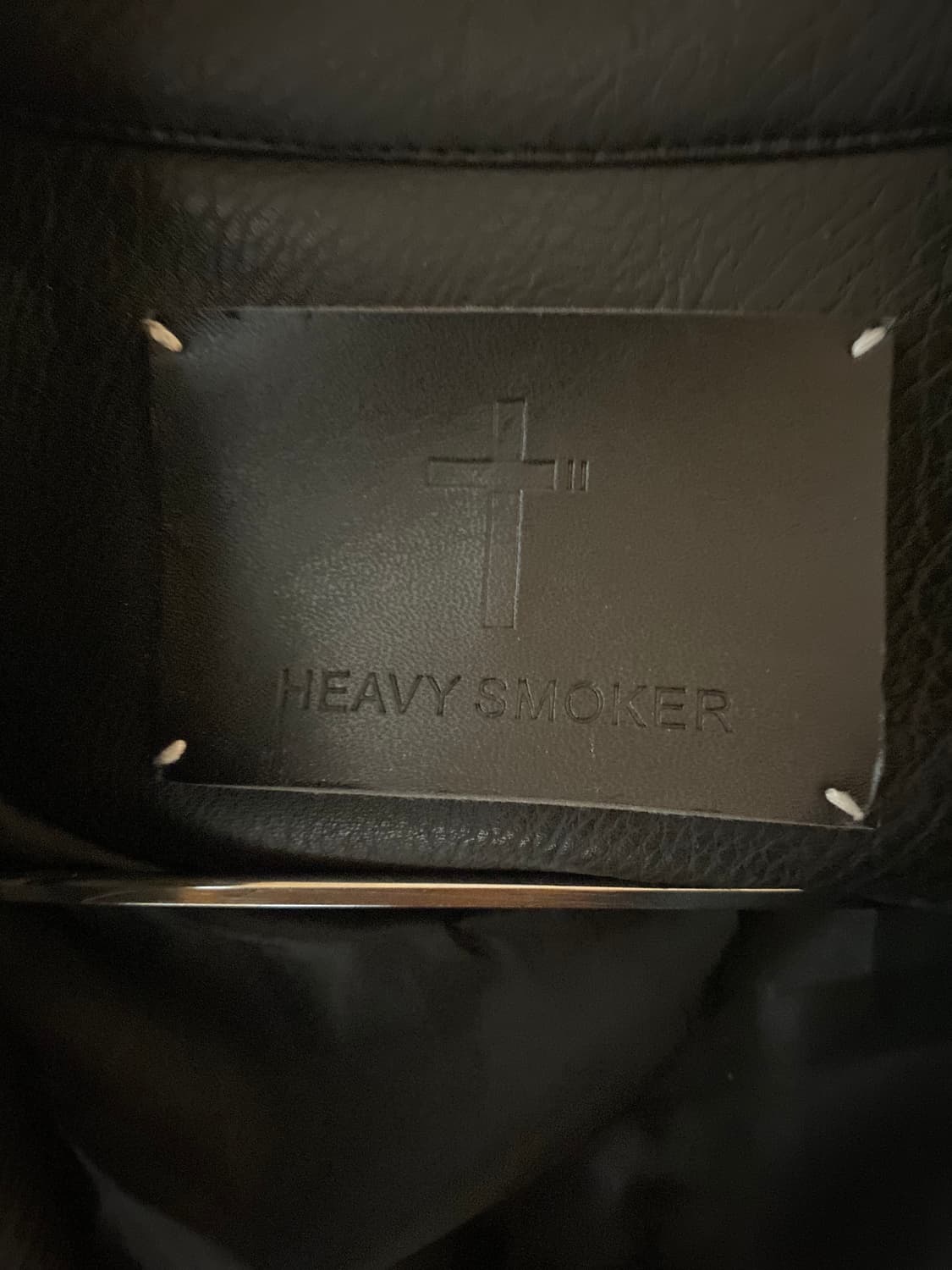 Heavy Smoker 브랜드의 블랙 레더 자켓 상품이미지5