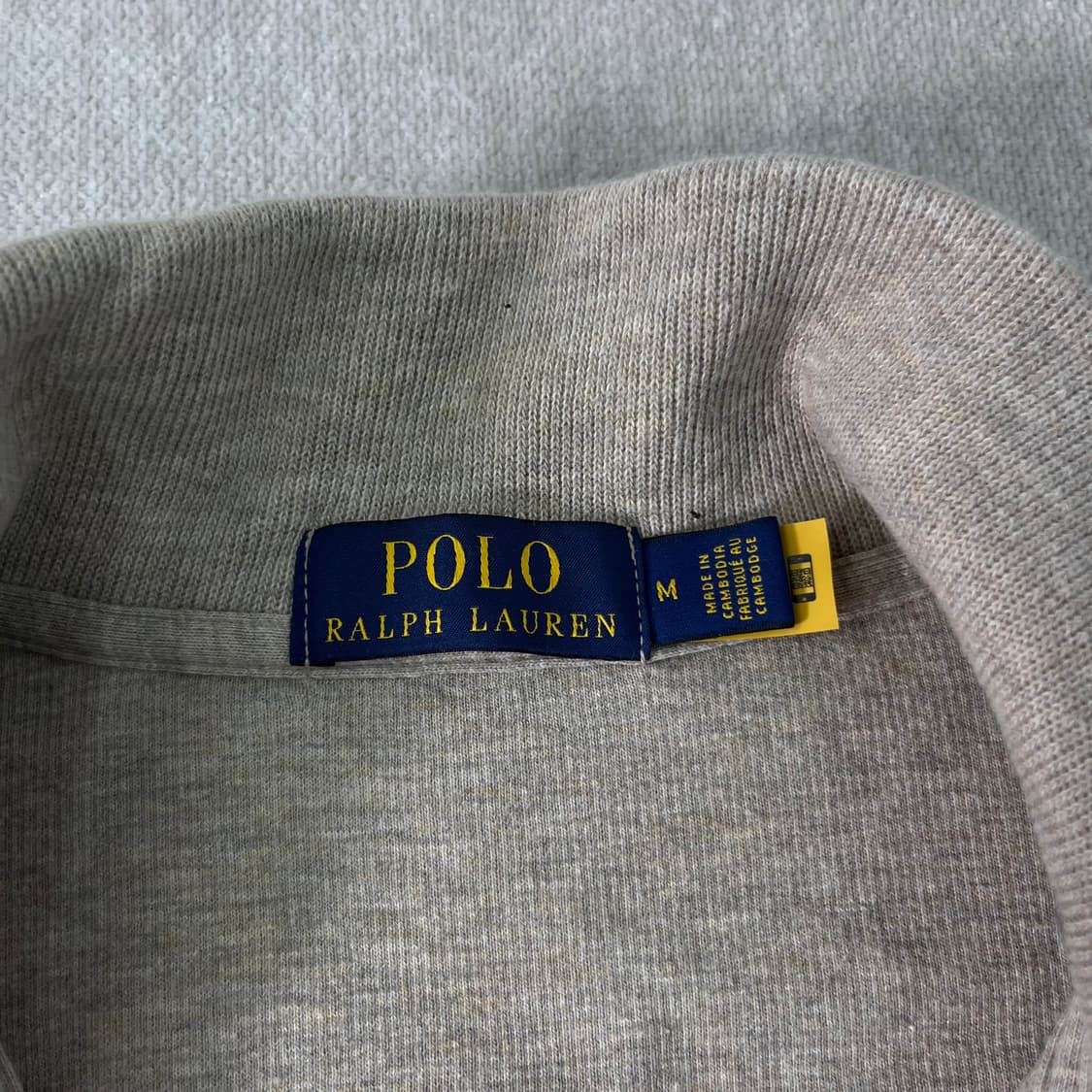 100 폴로랄프로렌 신형라벨 반집업 베이지 니트 상품이미지4