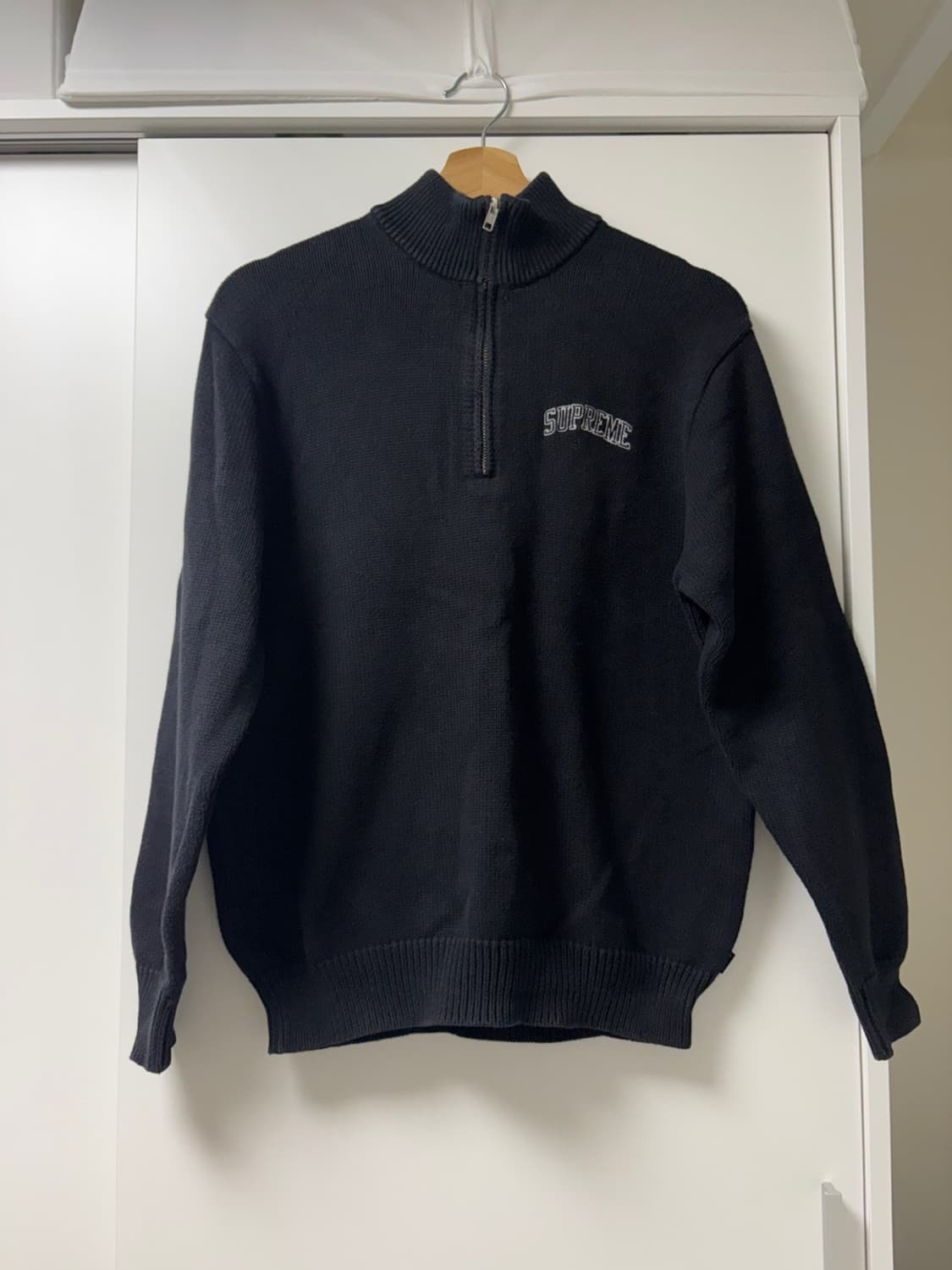 슈프림 하프 집업 니트 블랙 상품이미지1