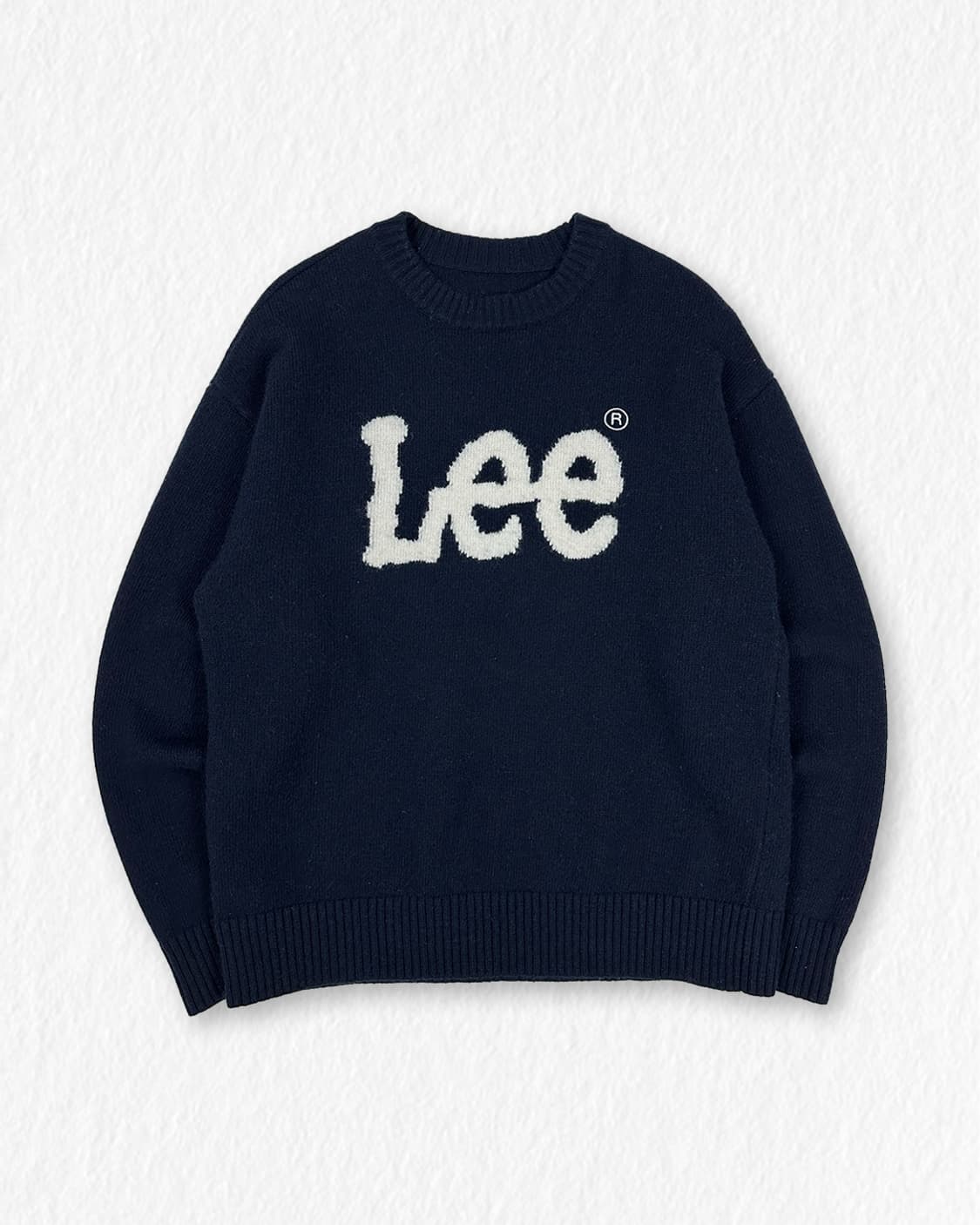LEE 빅로고 니트 네이비 상품이미지1