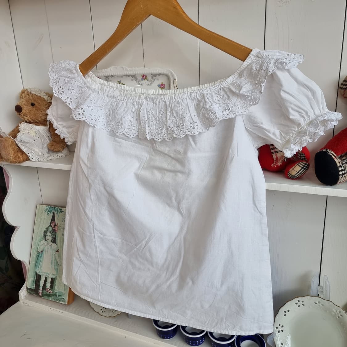 질 스튜어트(JILL STUART) 화이트 코튼 블라우스 상품이미지3