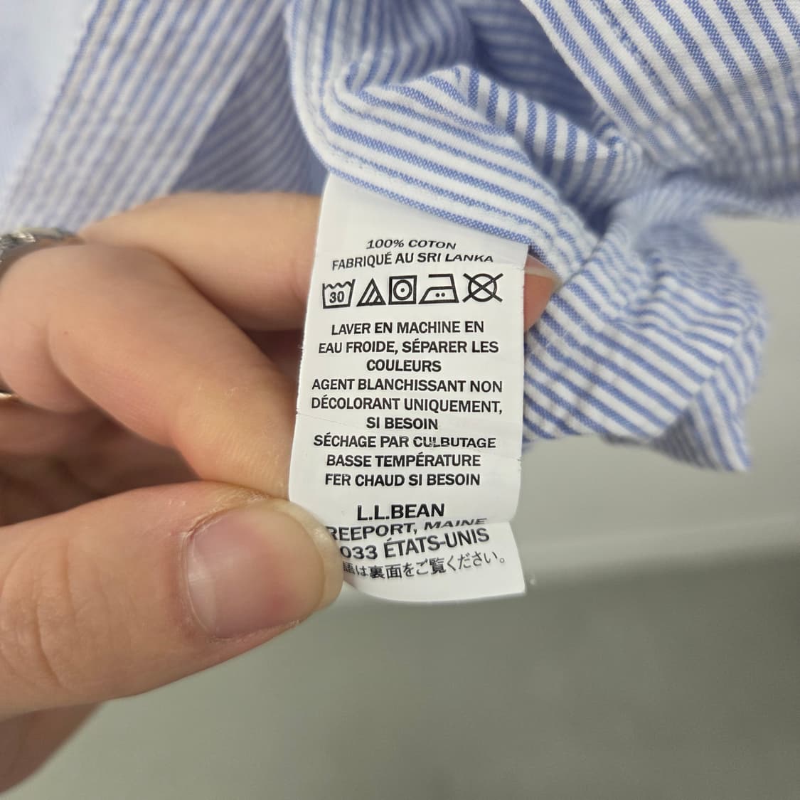 엘엘빈 llbean 스트라이프 긴팔 셔츠 남L 상품이미지7