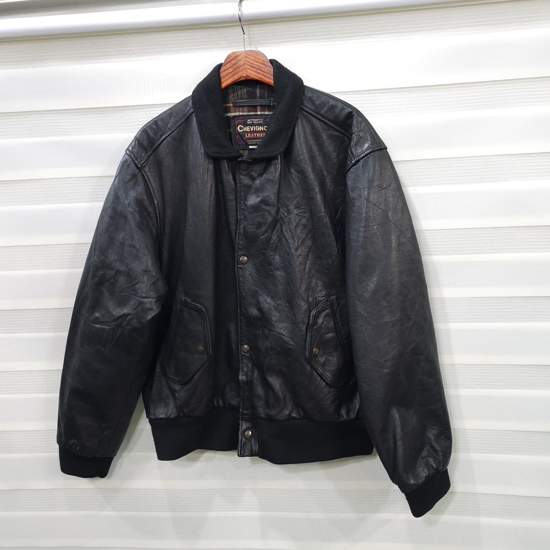 빈티지 쉐비뇽 가죽 봄버 자켓- L 상품이미지1