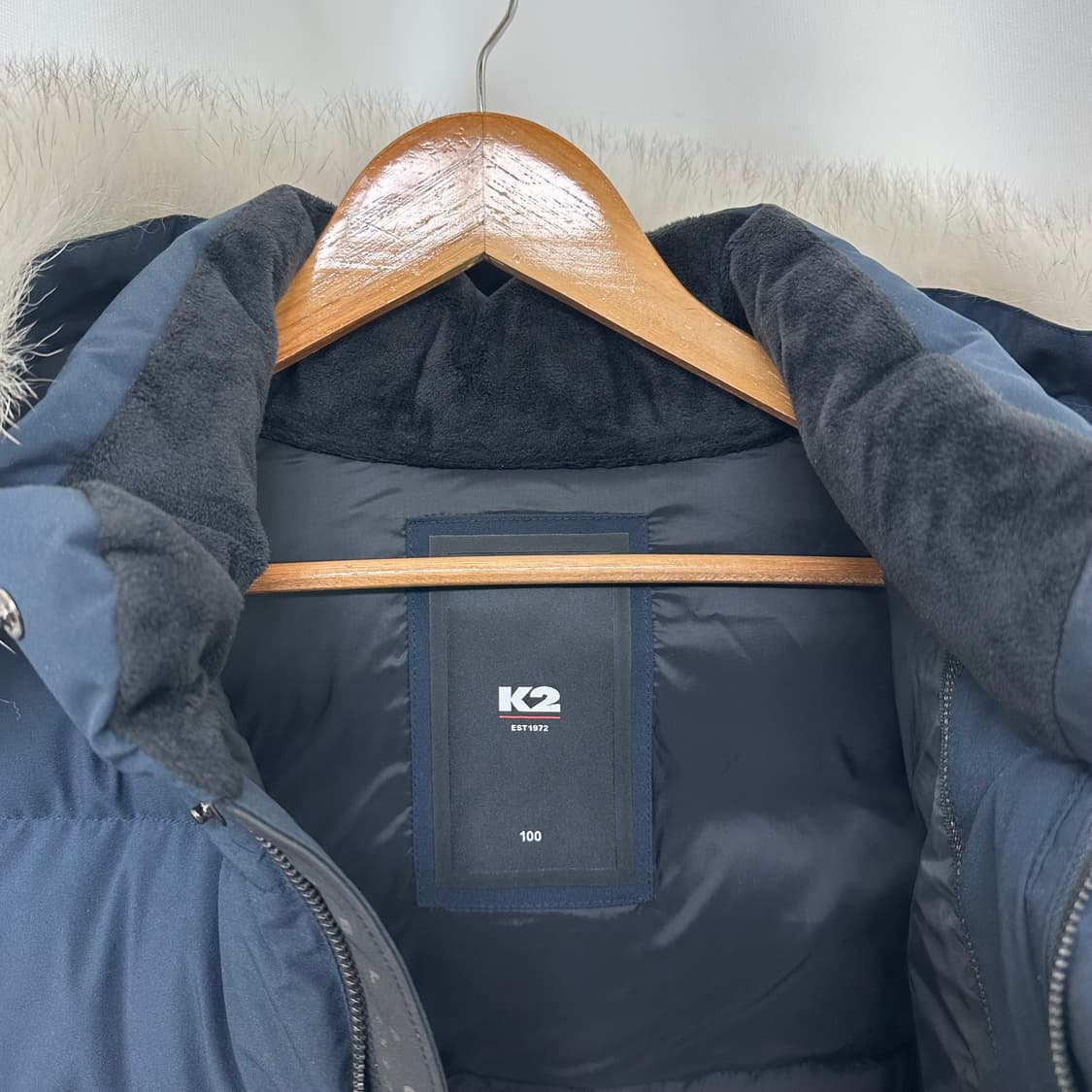  케이투 k2 여자 여우퍼 거위털 패딩 점퍼 네이비 100 상품이미지6