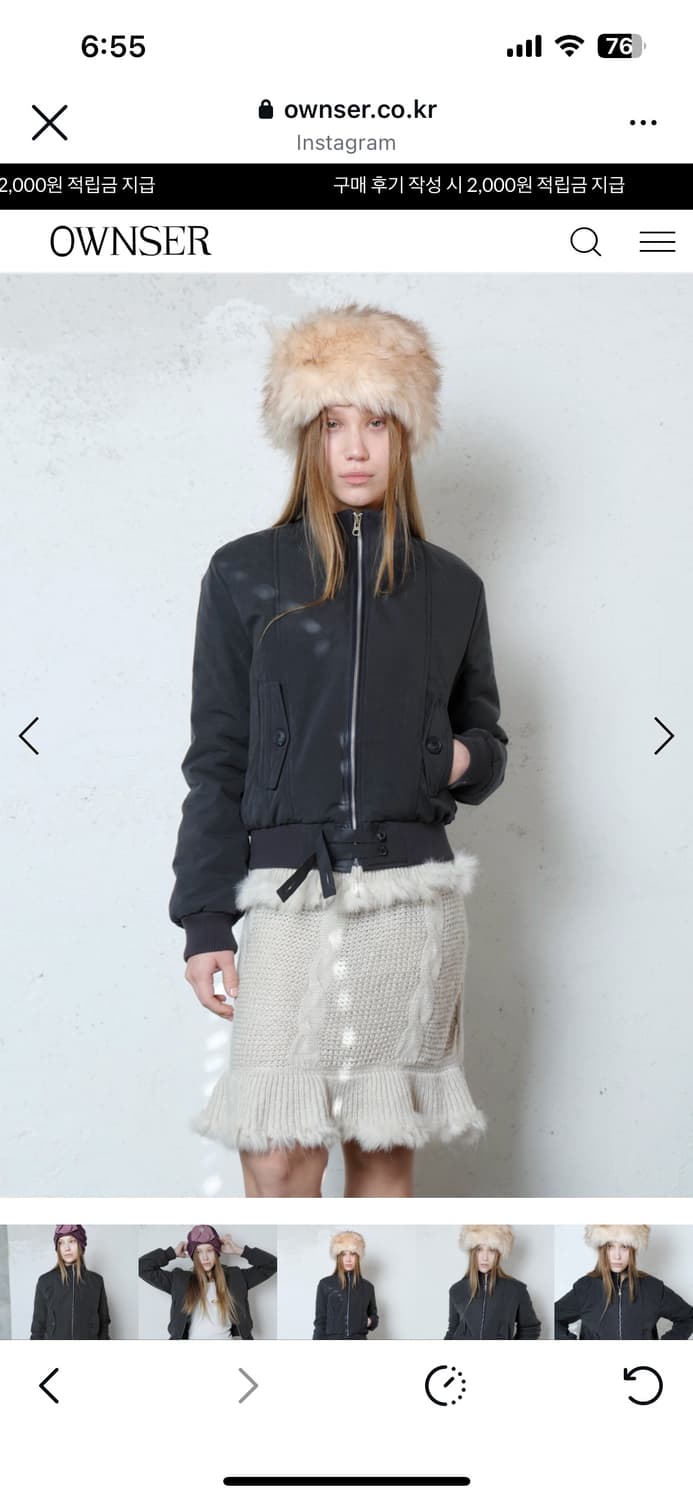 오운서 벤쿠버자켓 차콜 상품이미지3