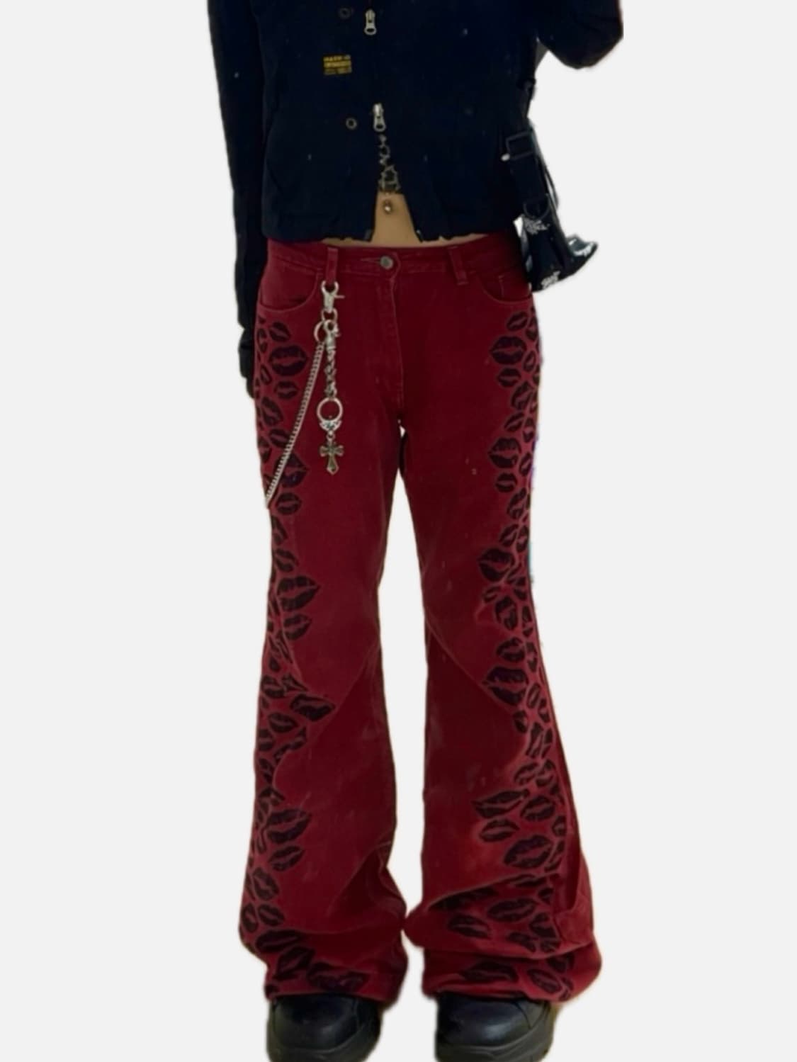 에드윈 커스텀 플레어 레드 데님 팬츠 상품이미지6