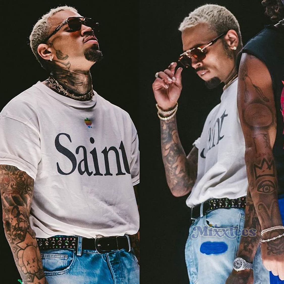 세인트미카엘 23SS 애플 오마주 티셔츠 XXL 상품이미지2