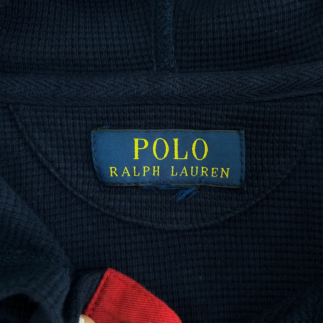 Polo 폴로 레드포니 네이비 와플 후드니트 상품이미지5