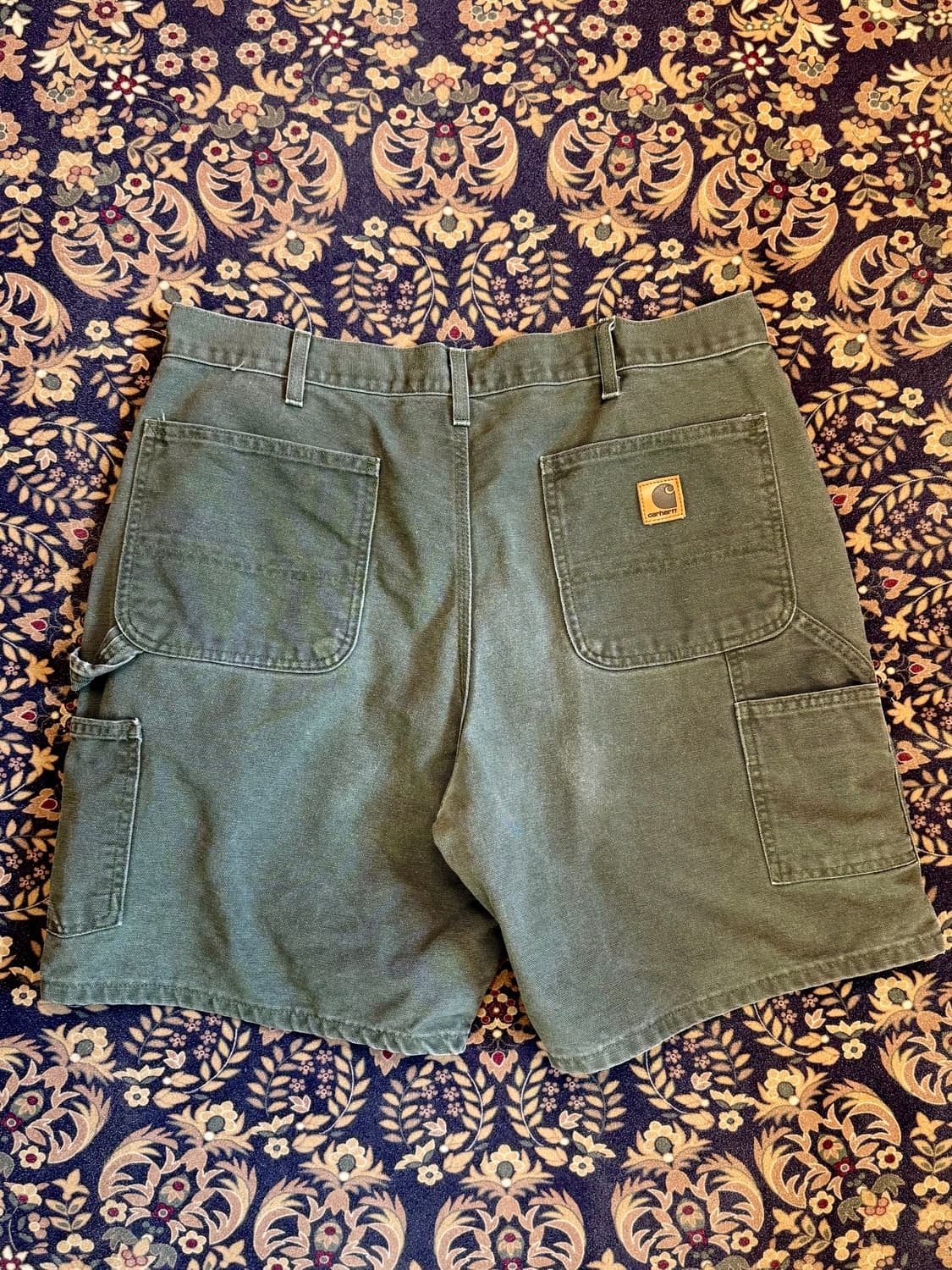 00s OG 칼하트 카펜터 싱글니 쇼츠 모스그린 상품이미지3