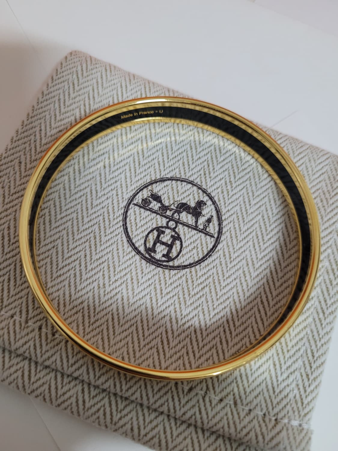 에르메스 OPH 에나멜 뱅글 클릭 H 팔찌 화이트 금장 상품이미지10