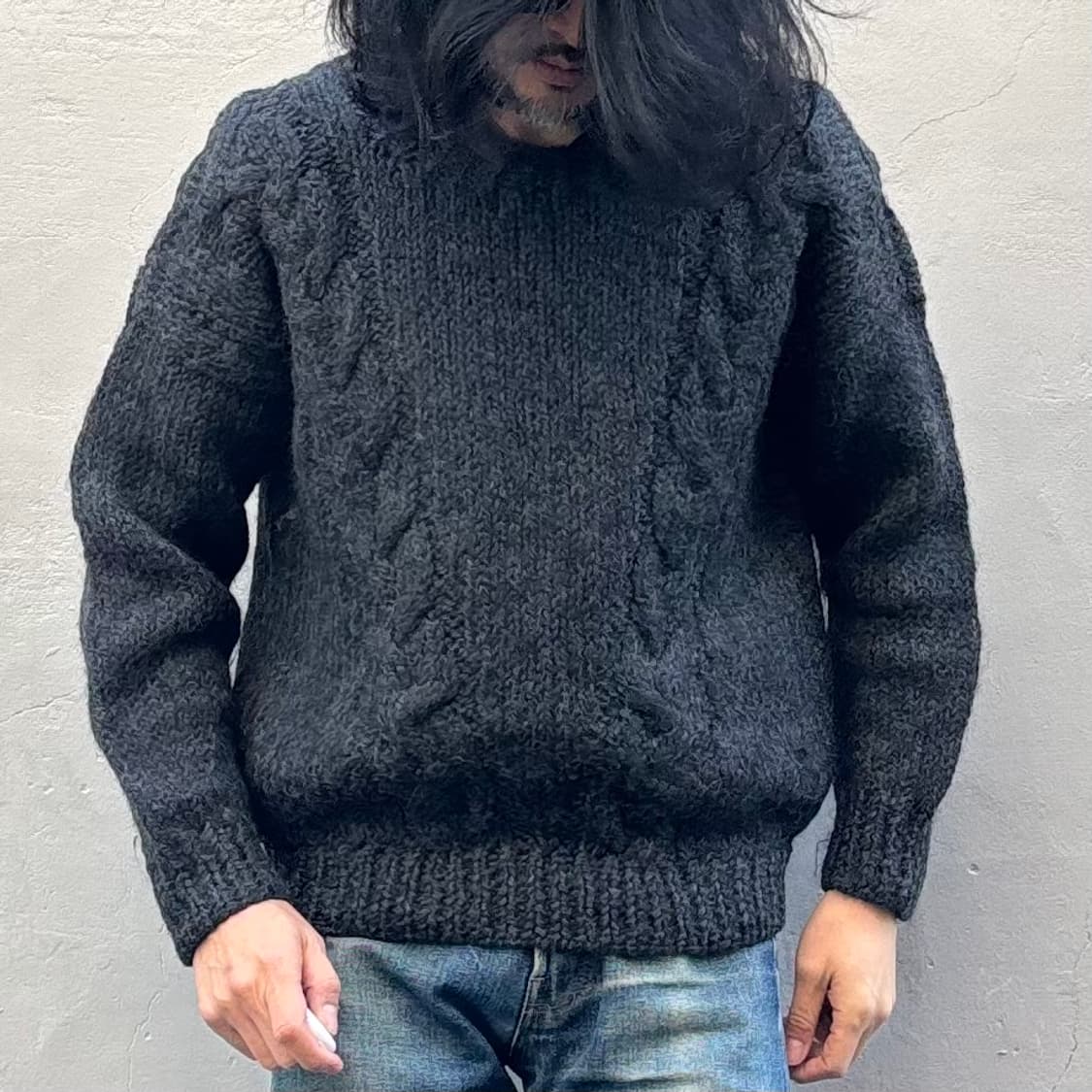 올드 케이블 울 스웨터 상품이미지8