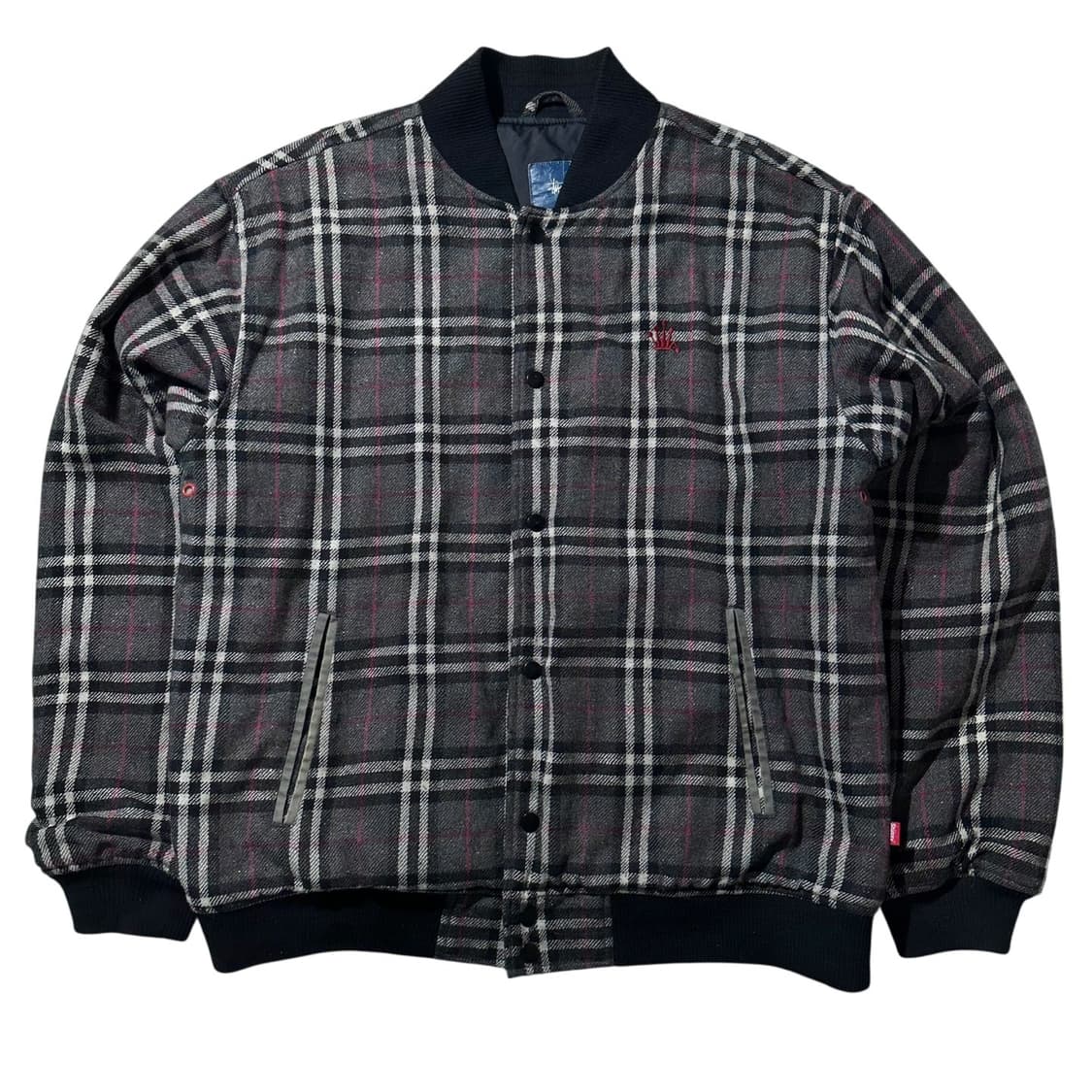 스투시 00‘s 버버리 롤렉스 패러디 체크 블루종 자켓 상품이미지1