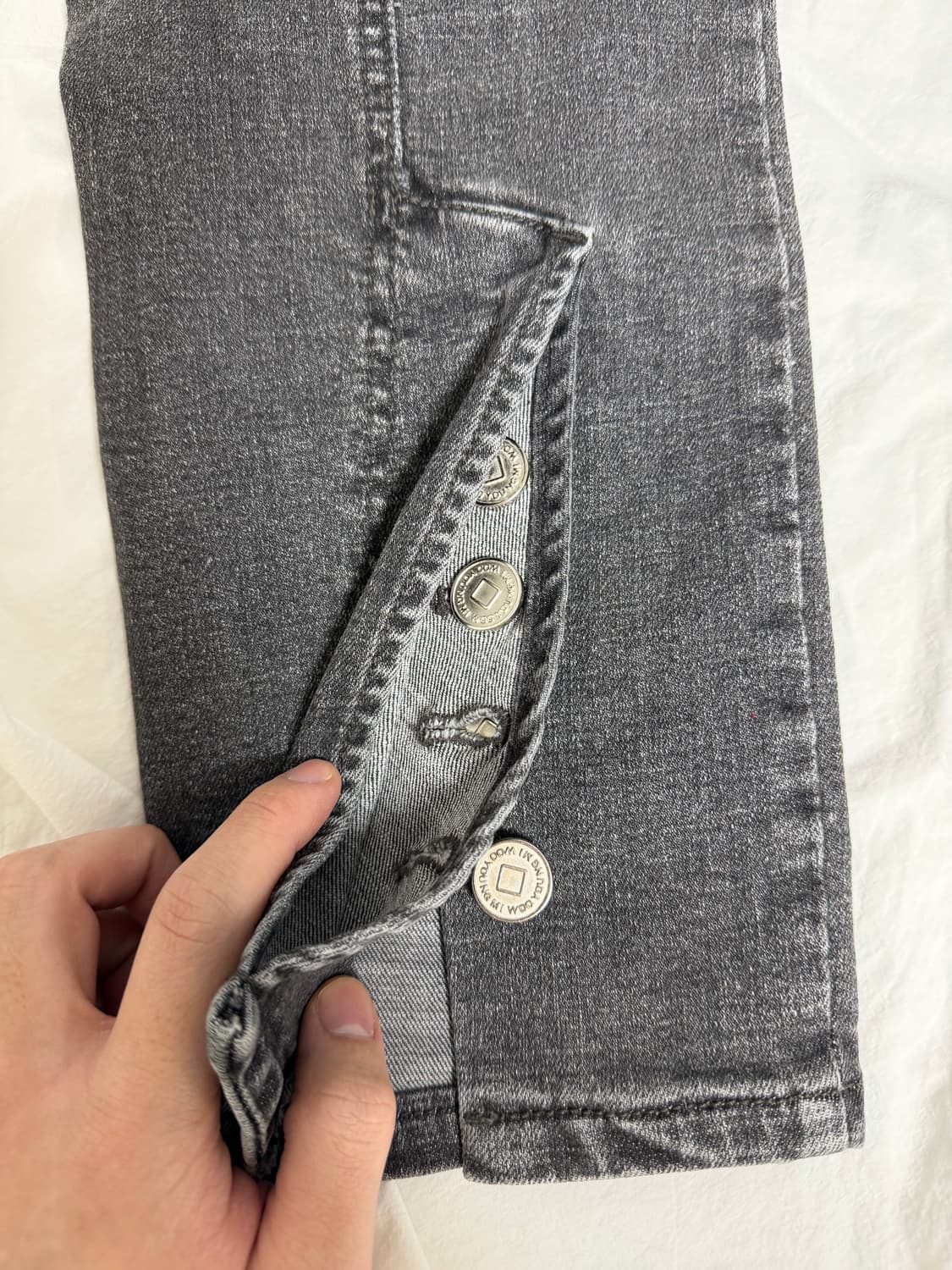 [48] 우영미 바이커진 흑청 상품이미지5