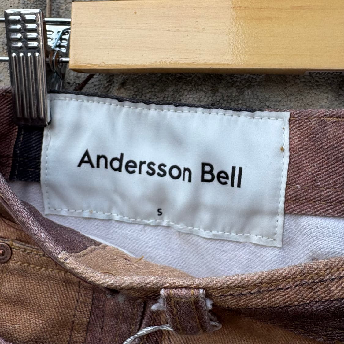 앤더슨밸 가죽패치 패치워크 프린팅 부츠컷 팬츠 상품이미지3