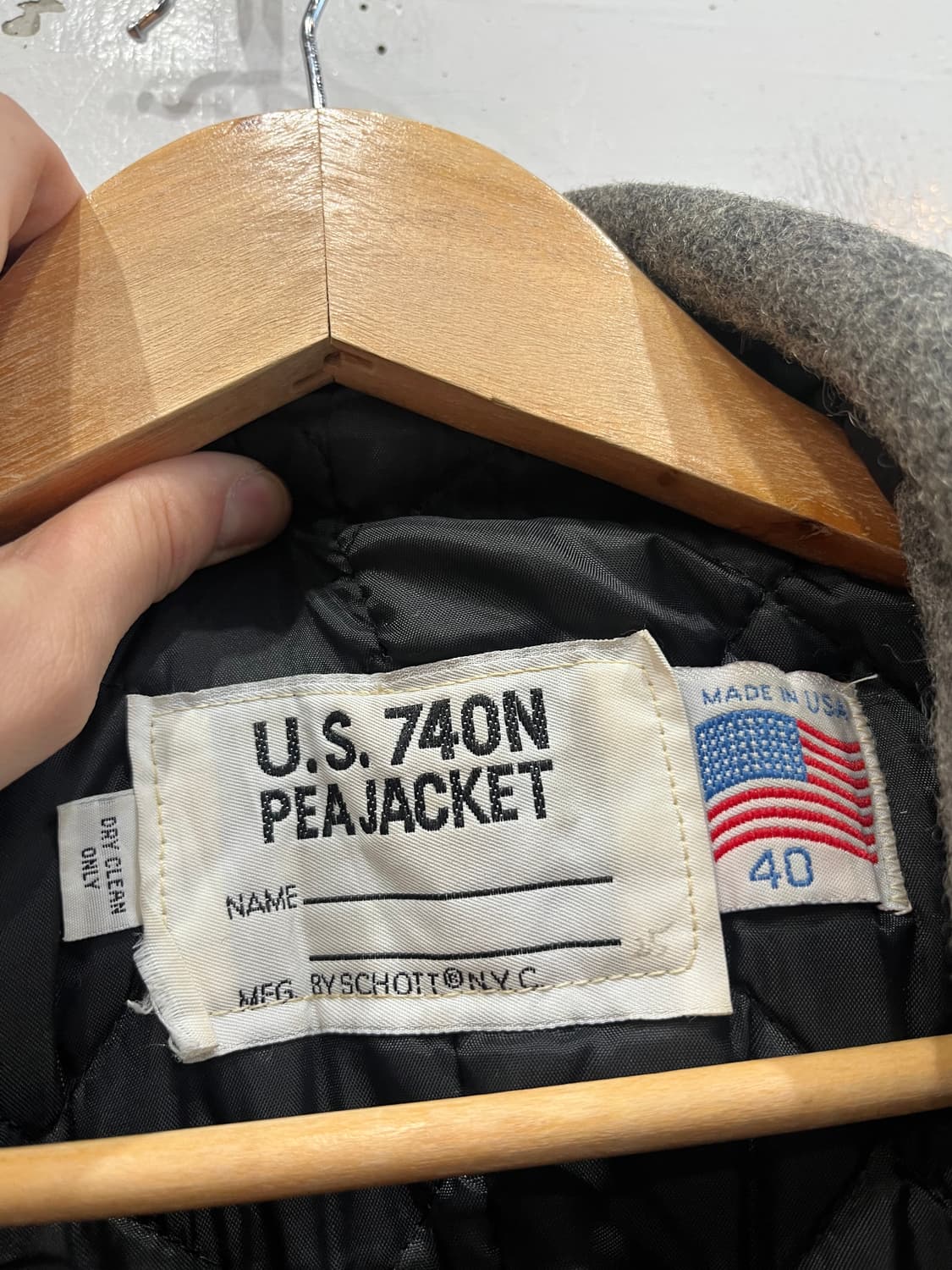 SCHOTT 쇼트 NYC US 740N 멜튼 울 피코트 MADE USA 상품이미지4