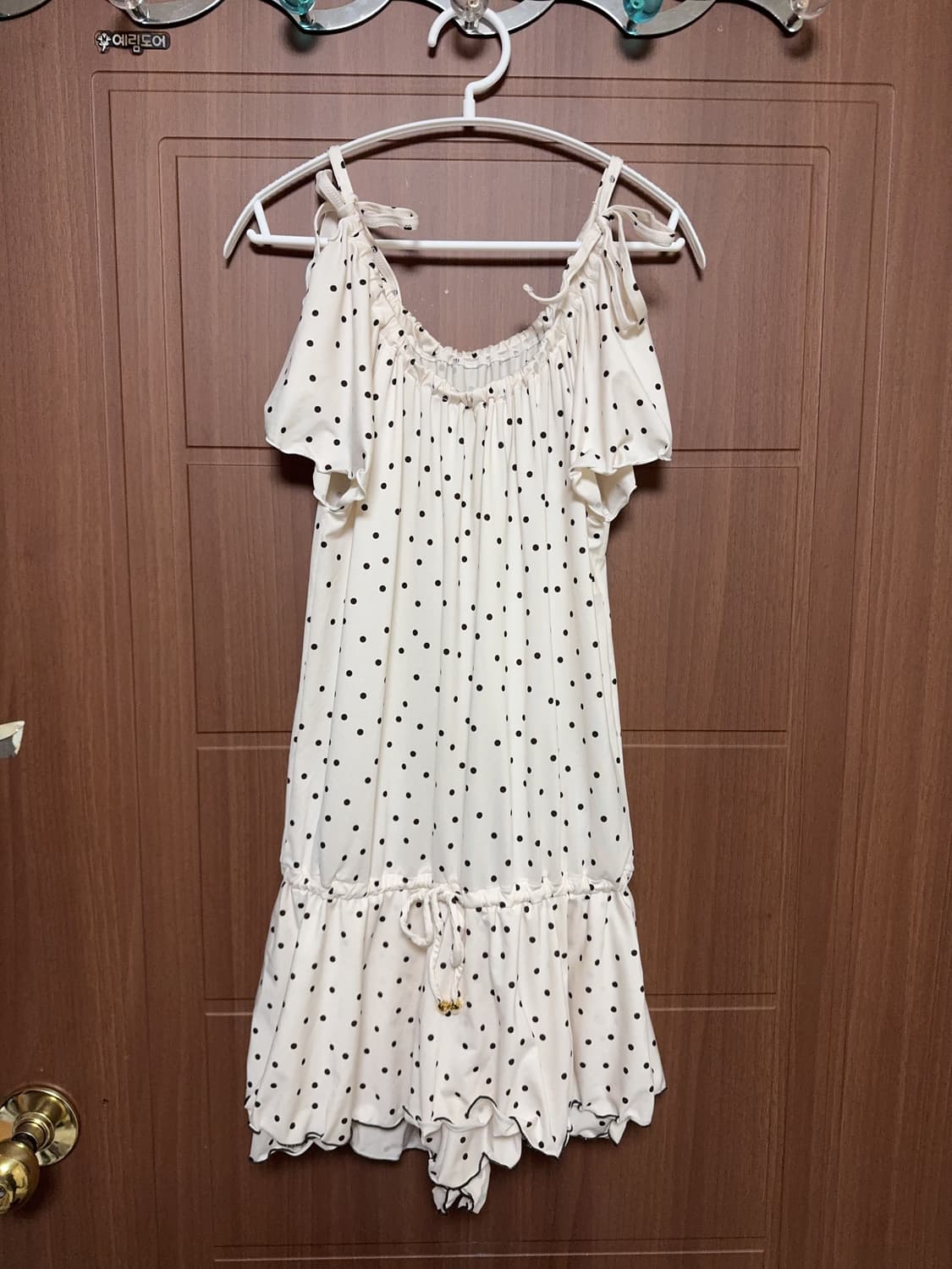 라떼갸루 일본 빈티지 리즈리사 st 브라운 도트 비키니 점프수트 세트 상품이미지3