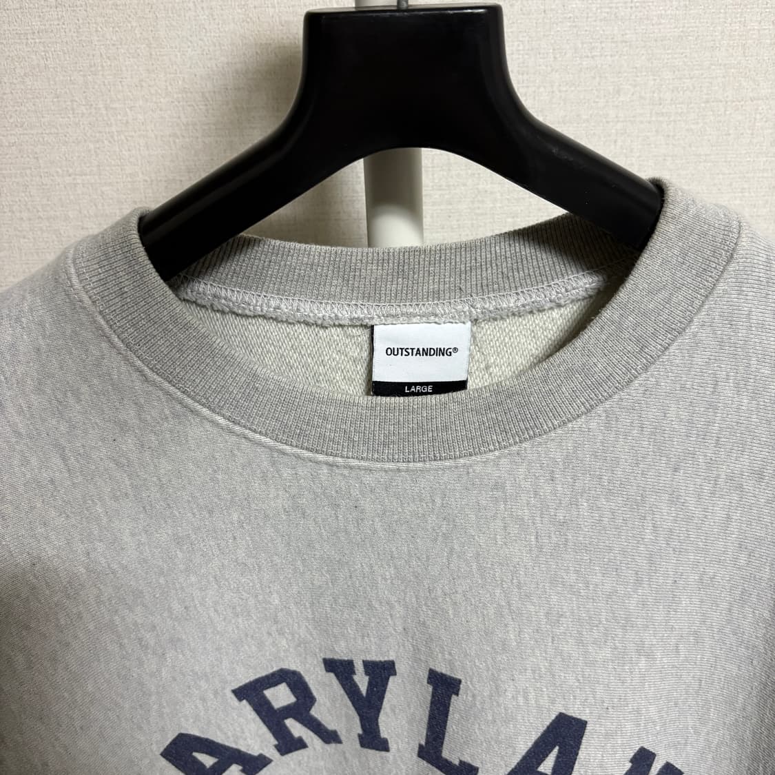 아웃스탠딩 메릴랜드 빈티지 프린트 맨투맨 스웻셔츠 / 그레이, L 상품이미지4