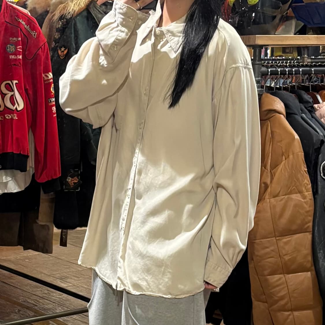 [HI] Carhartt 칼하트 긴팔 셔츠 라이트베이지 상품이미지3