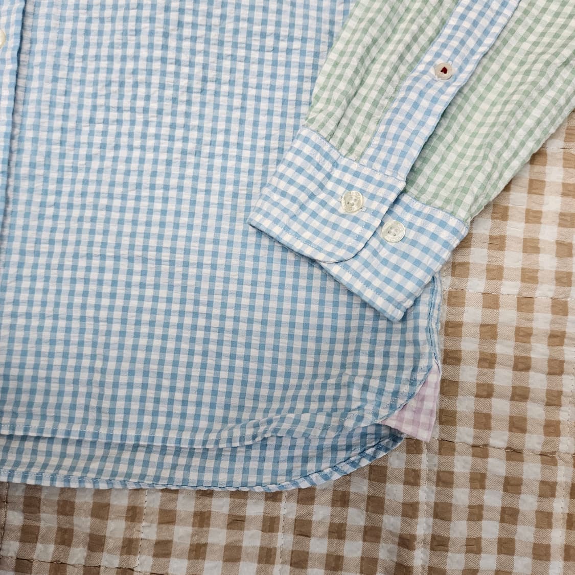 브룩스브라더스 시어스커 긴소매 셔츠 남자100 상품이미지4