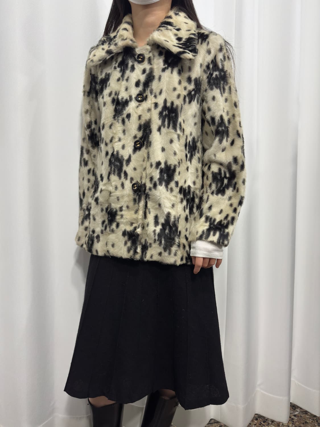 pattern fur jacket 상품이미지2
