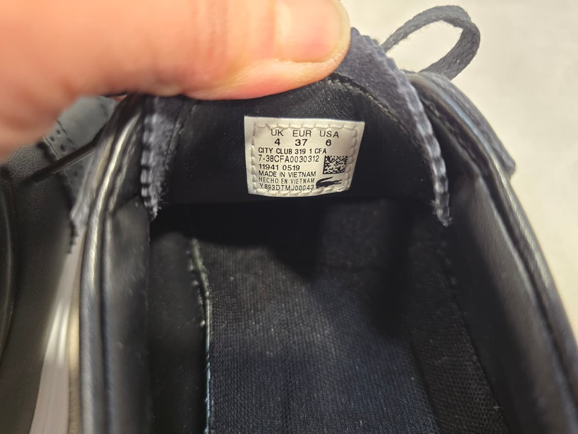 라코스테 여성 가죽 태슬 스니커즈 블랙 235~240 상품이미지7