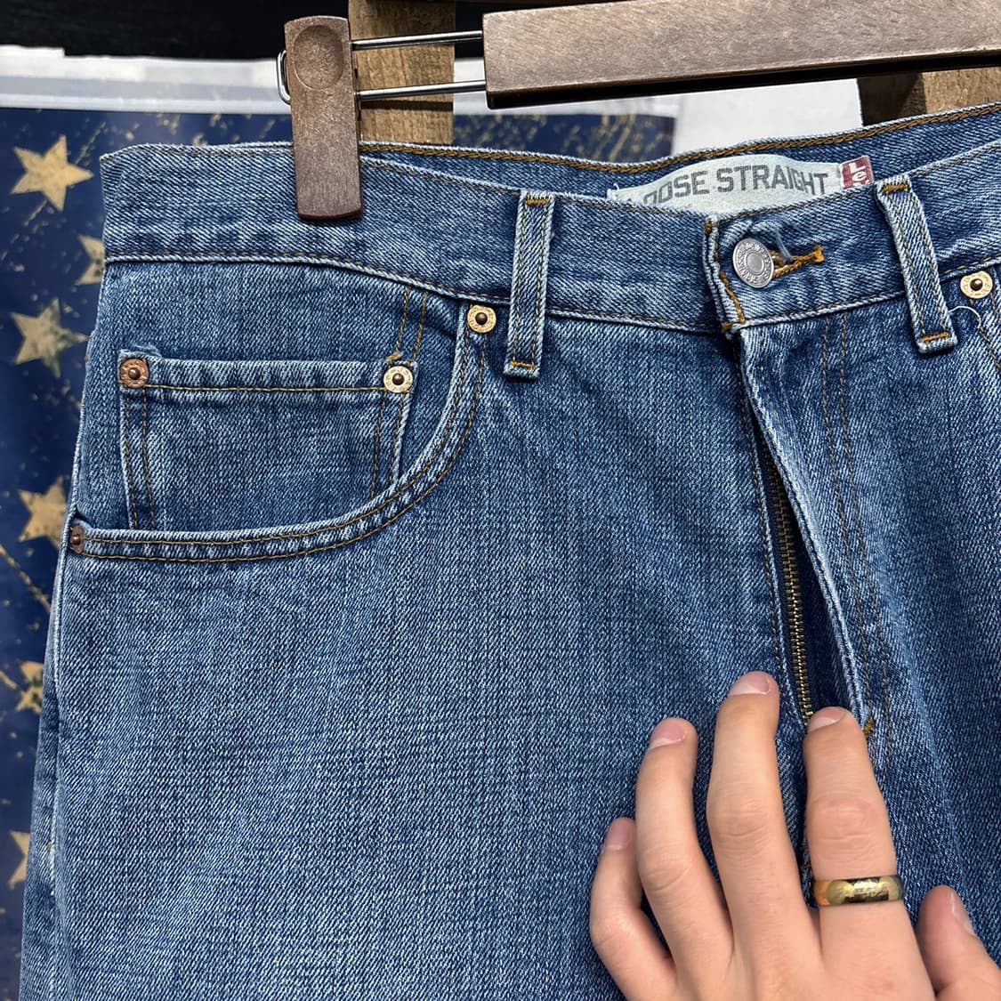 00s 리바이스 569 루즈 스트레이트 블랭크R탭 데님팬츠 N1192   상품이미지5