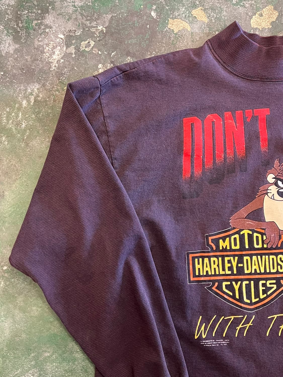 90's [XL] 할리데이비슨 루니툰즈 타즈 그래픽 빈티지 롱슬리브 상품이미지6