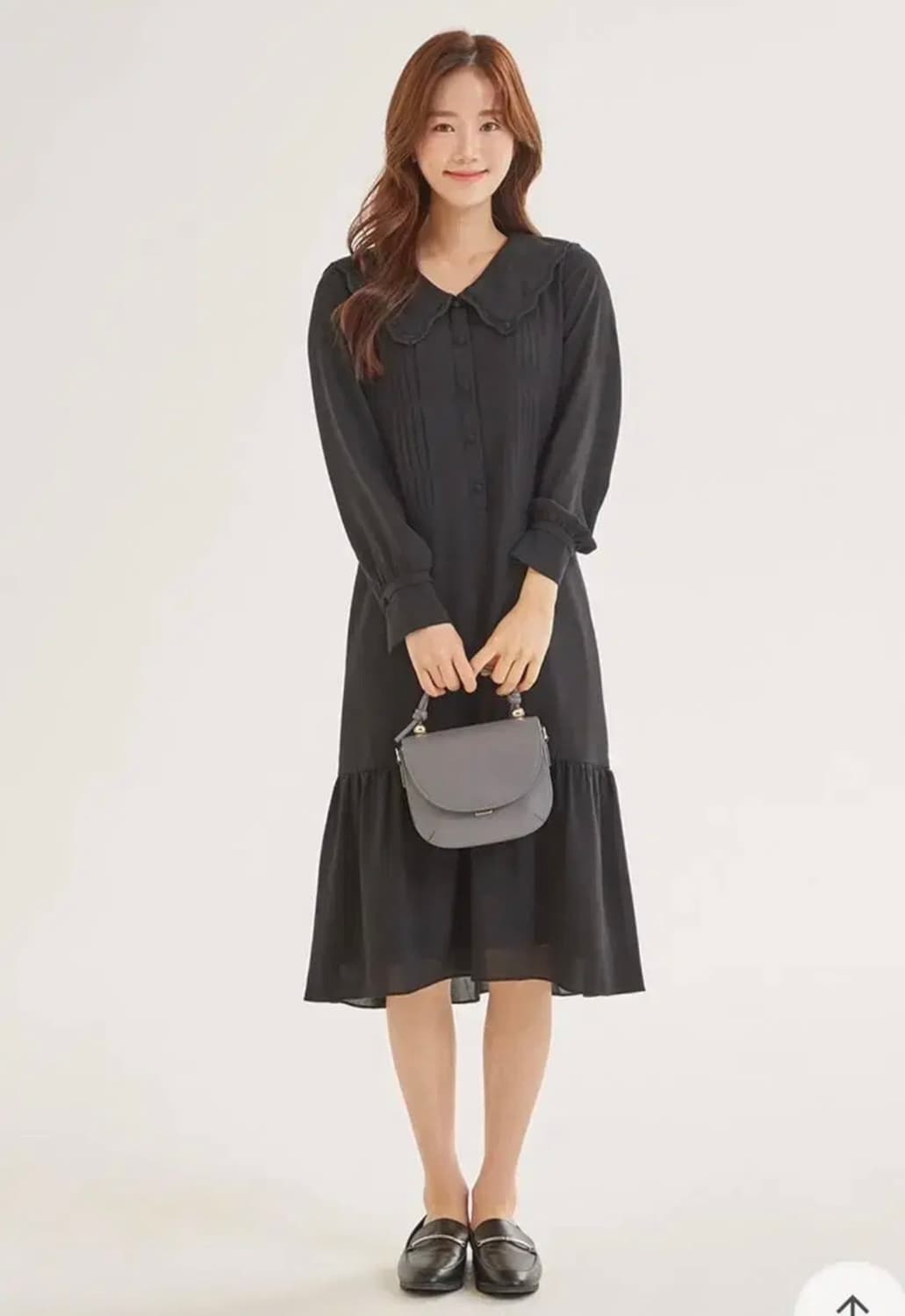 로엠 빅카라 핀턱 원피스 상품이미지1