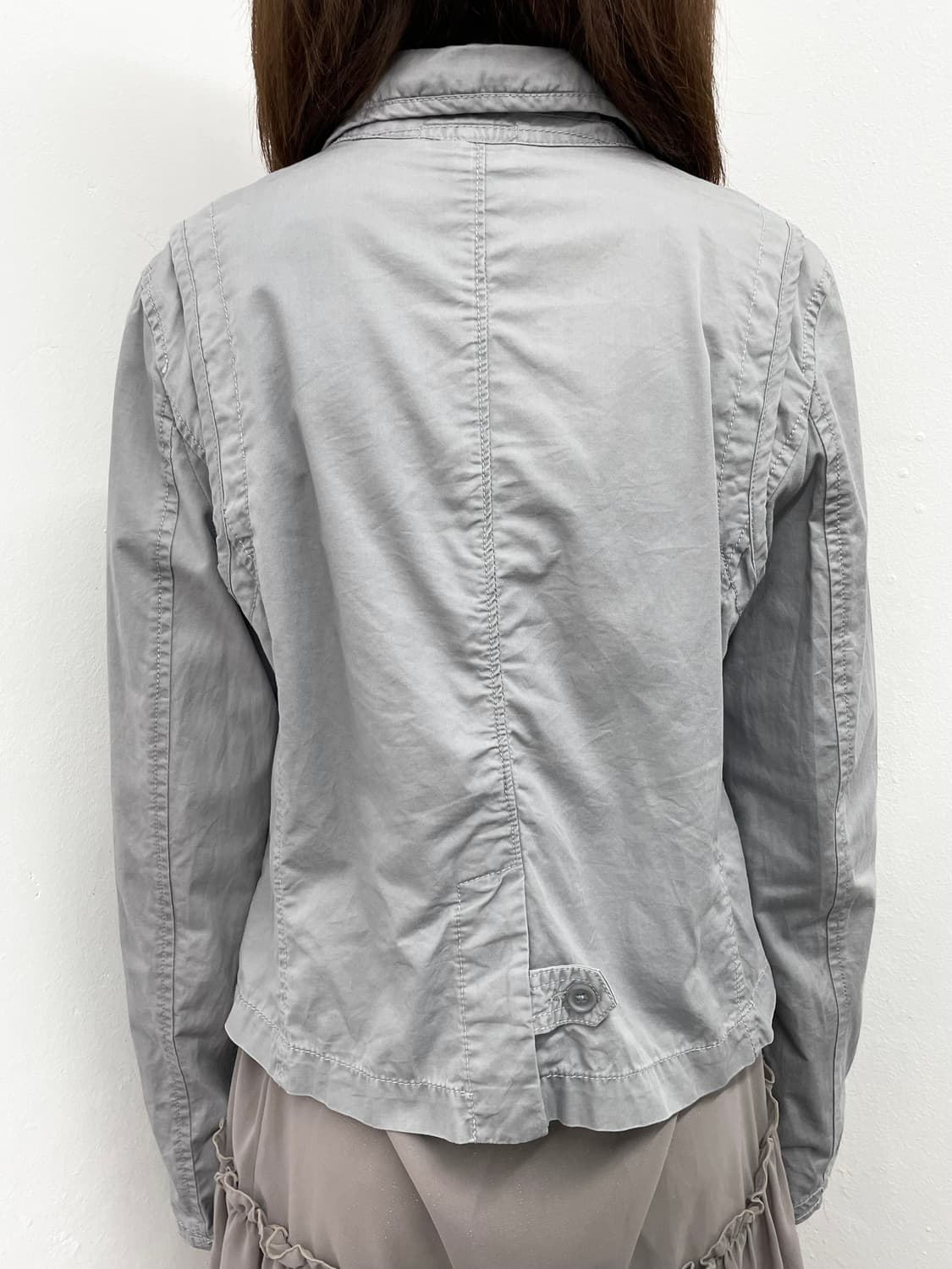 그레이 절개 버튼 자켓 상품이미지4