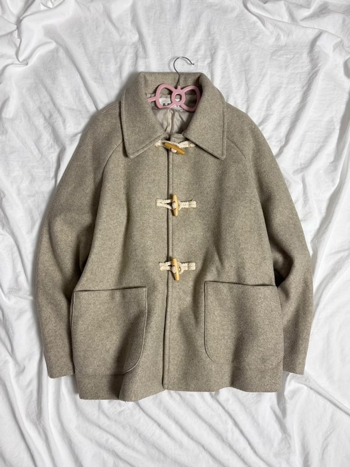 빈티지 베이지 떡볶이 코트 상품이미지1