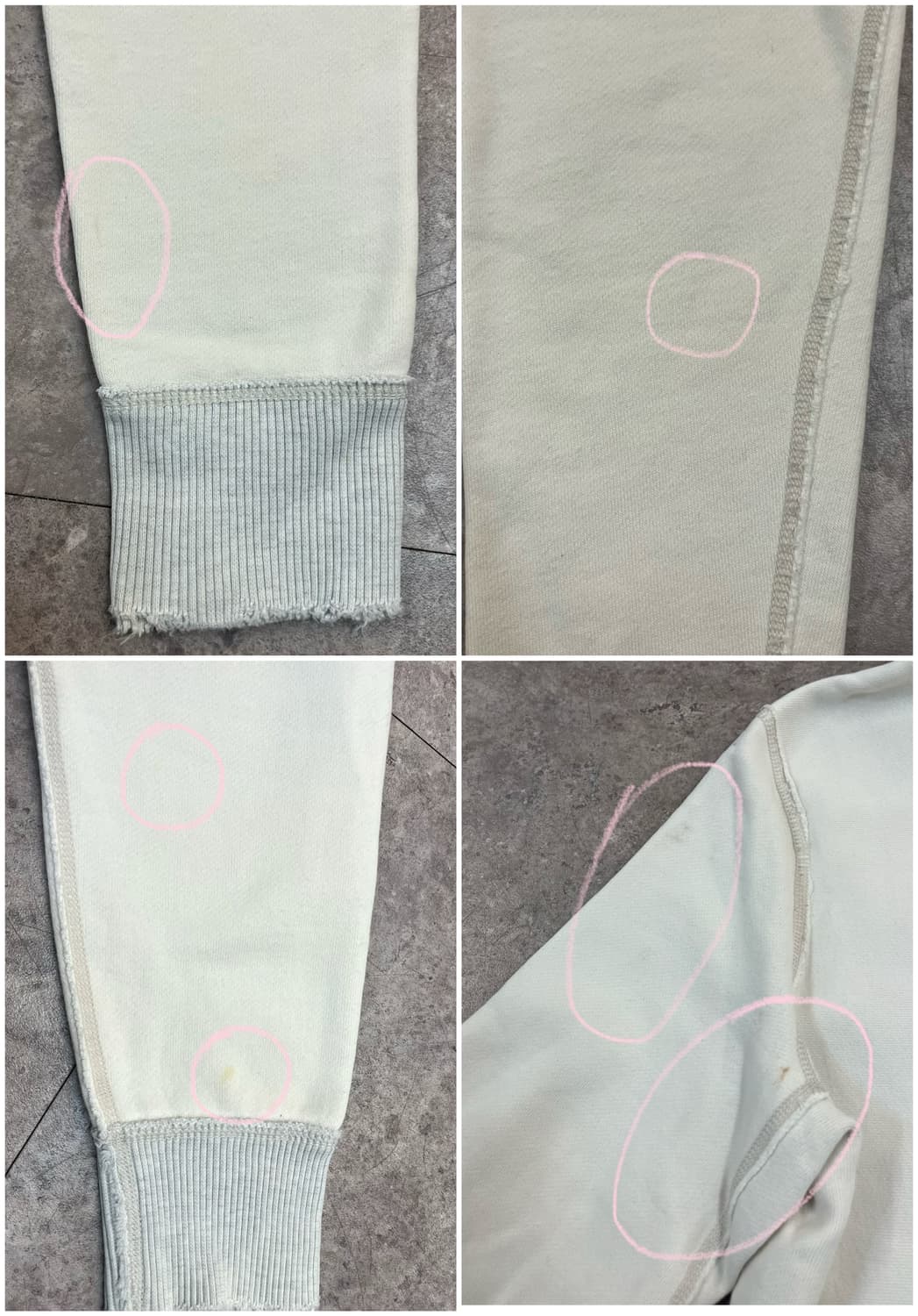 아베크롬비 기모 후드집업 화이트 M #csz3974 상품이미지10