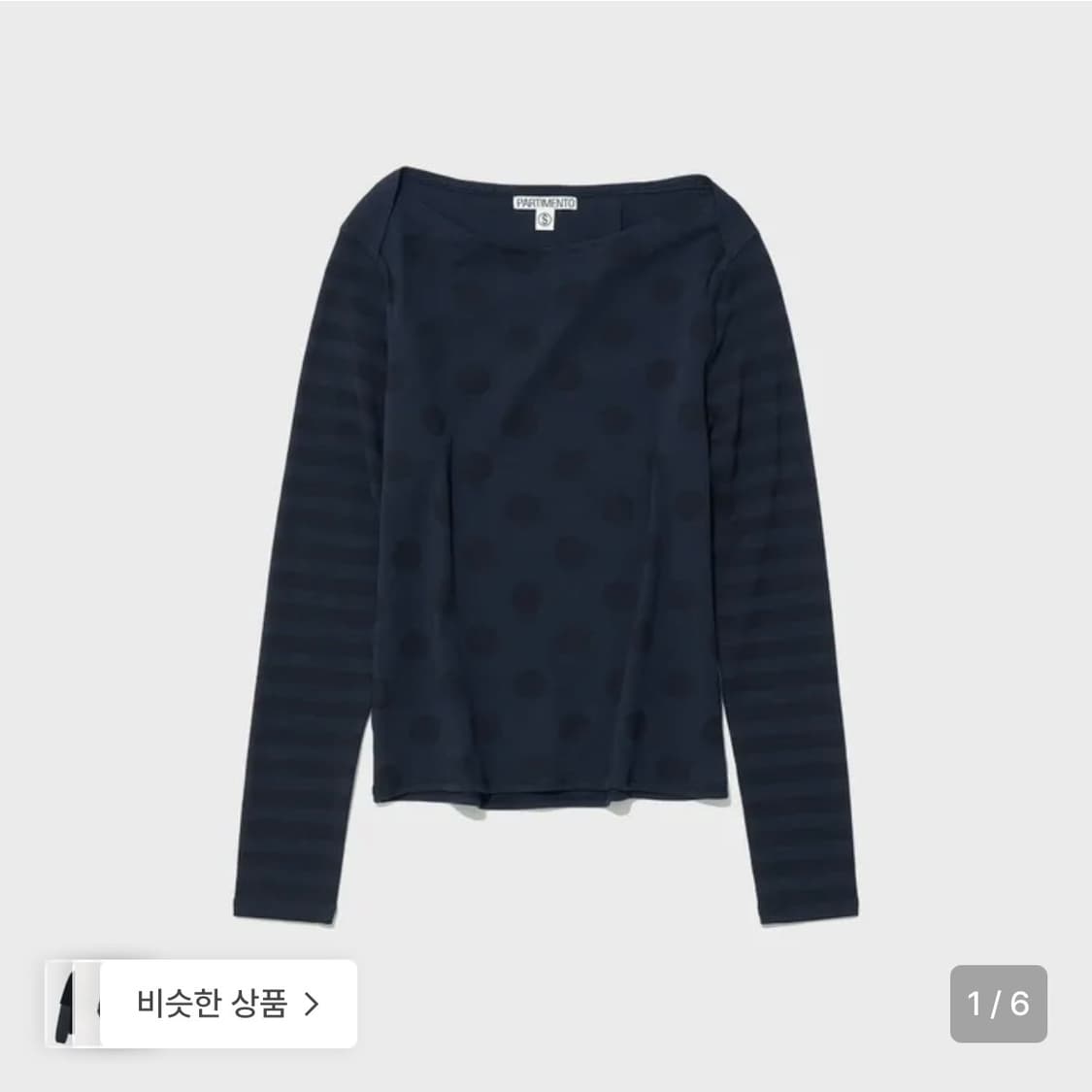 파르티멘토우먼 도트 스트라이프 롱슬리브 s 상품이미지1