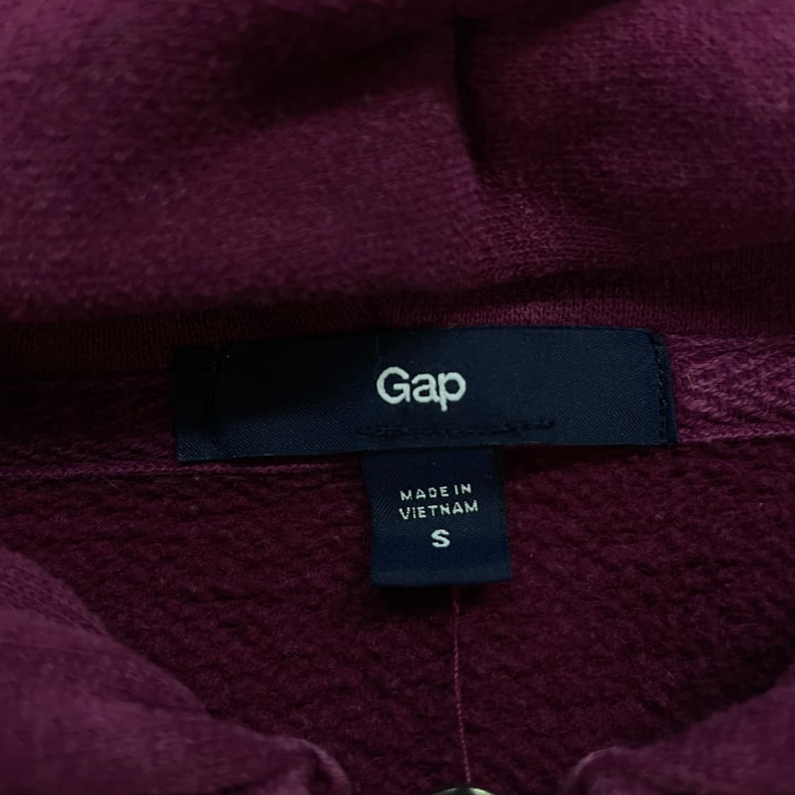 갭 Gap 스펠 로고 후드집업 버건디 상품이미지4