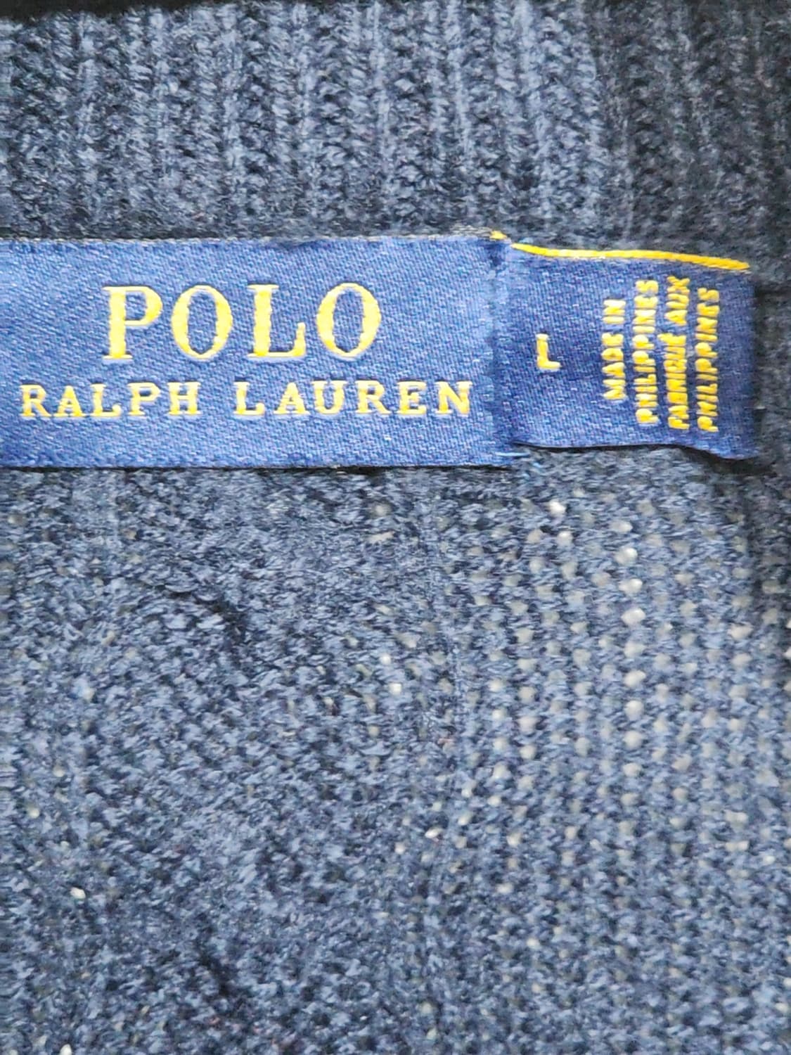 (XL) 랄프로렌 폴로 꽈배기 니트 네이비 케이블 반집업 스웨터  상품이미지3