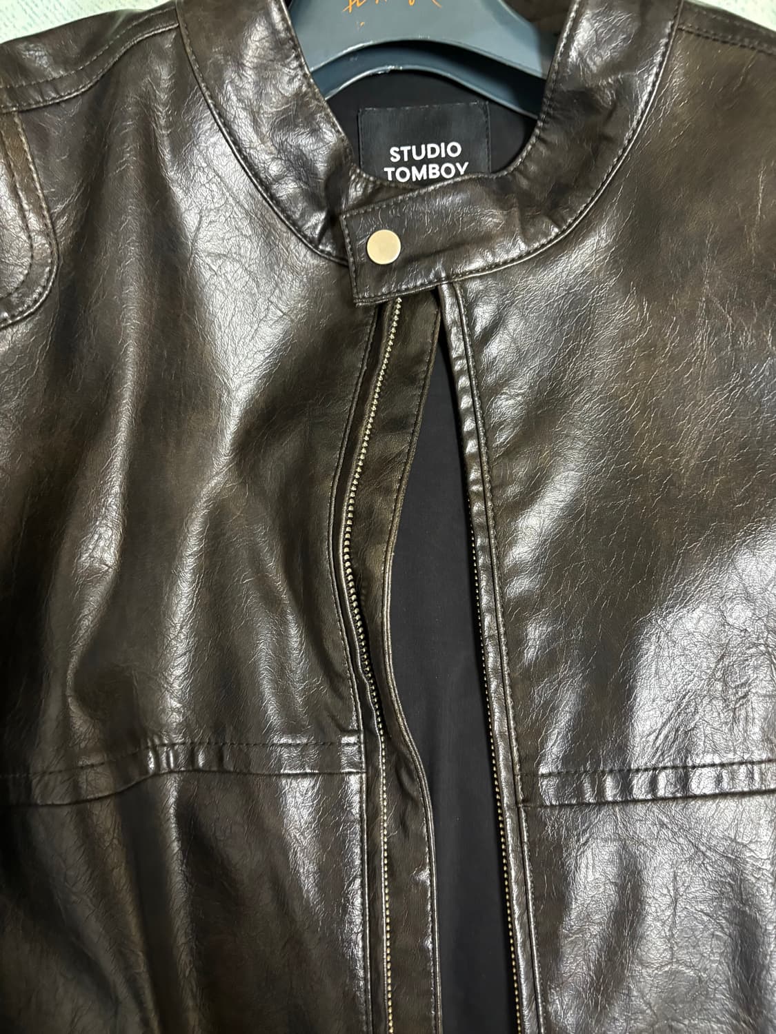 스튜디오톰보이 레더 바이커자켓 상품이미지4