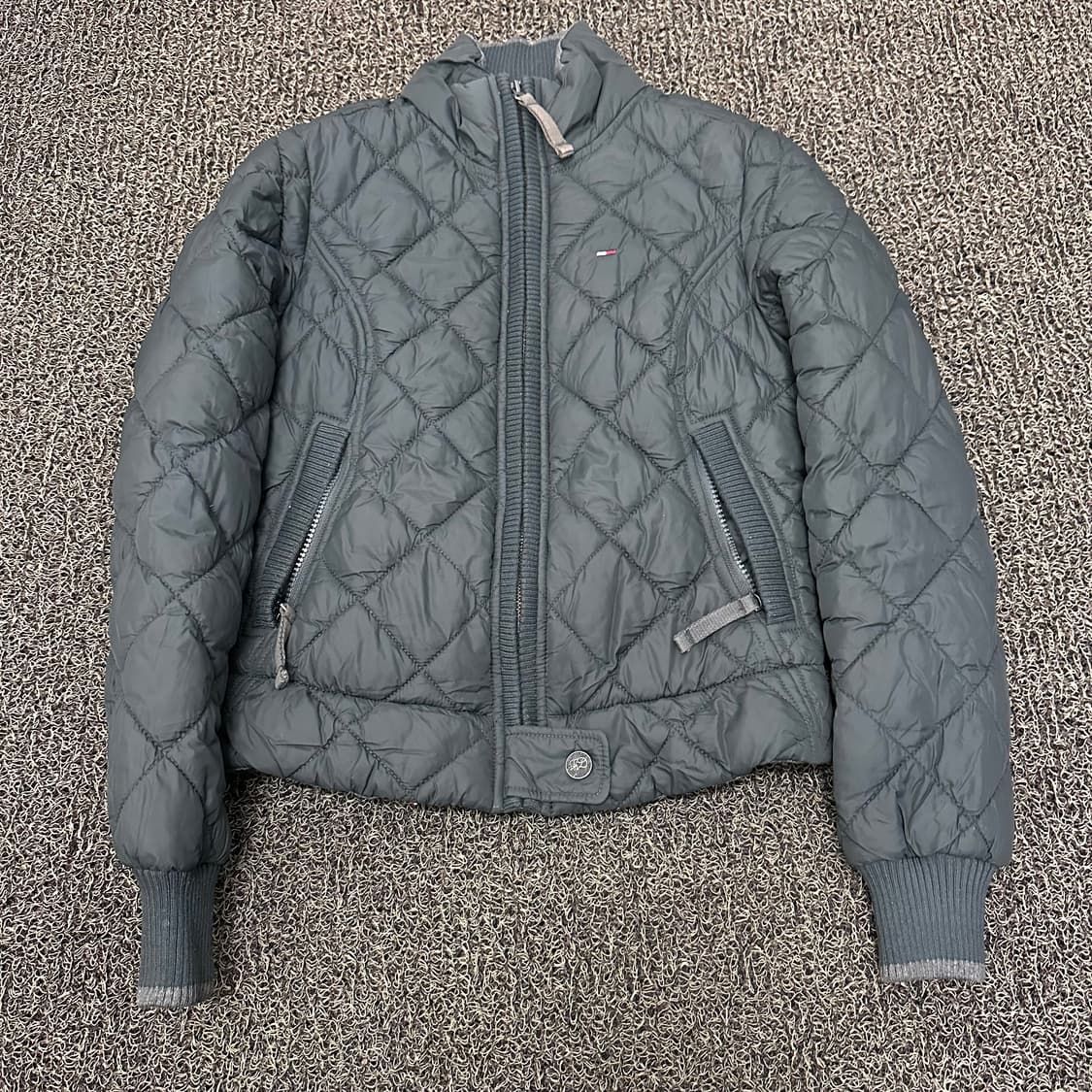 타미힐피거 여성 퀄팅 패딩 자켓 다크그린 XS 상품이미지1