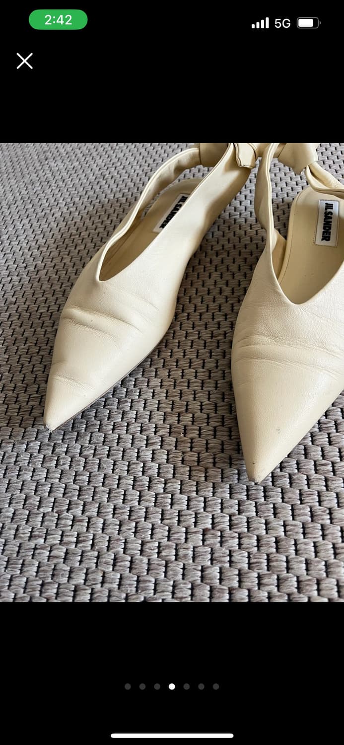 질샌더 발레리나 플랫슈즈 ecru 36 상품이미지4