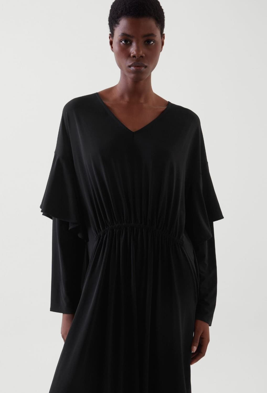 코스 러플 슬리브리스 롱원피스 프리사이즈 상품이미지4