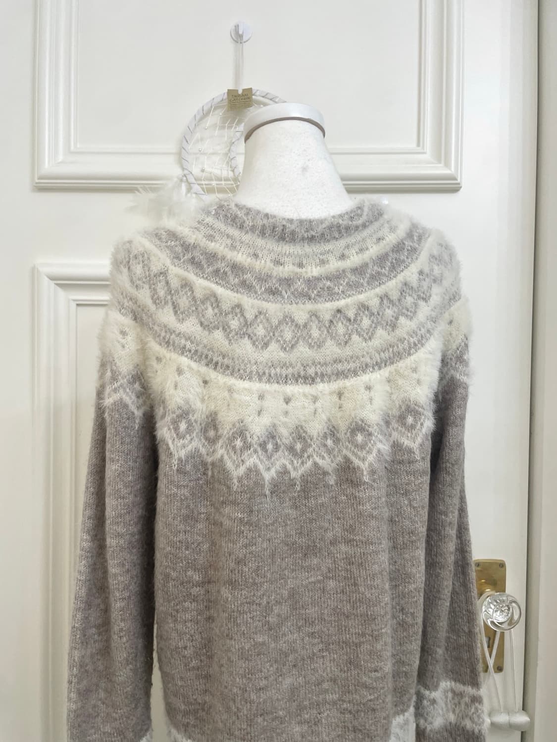 graybrown melange nordic winter sweater 상품이미지4