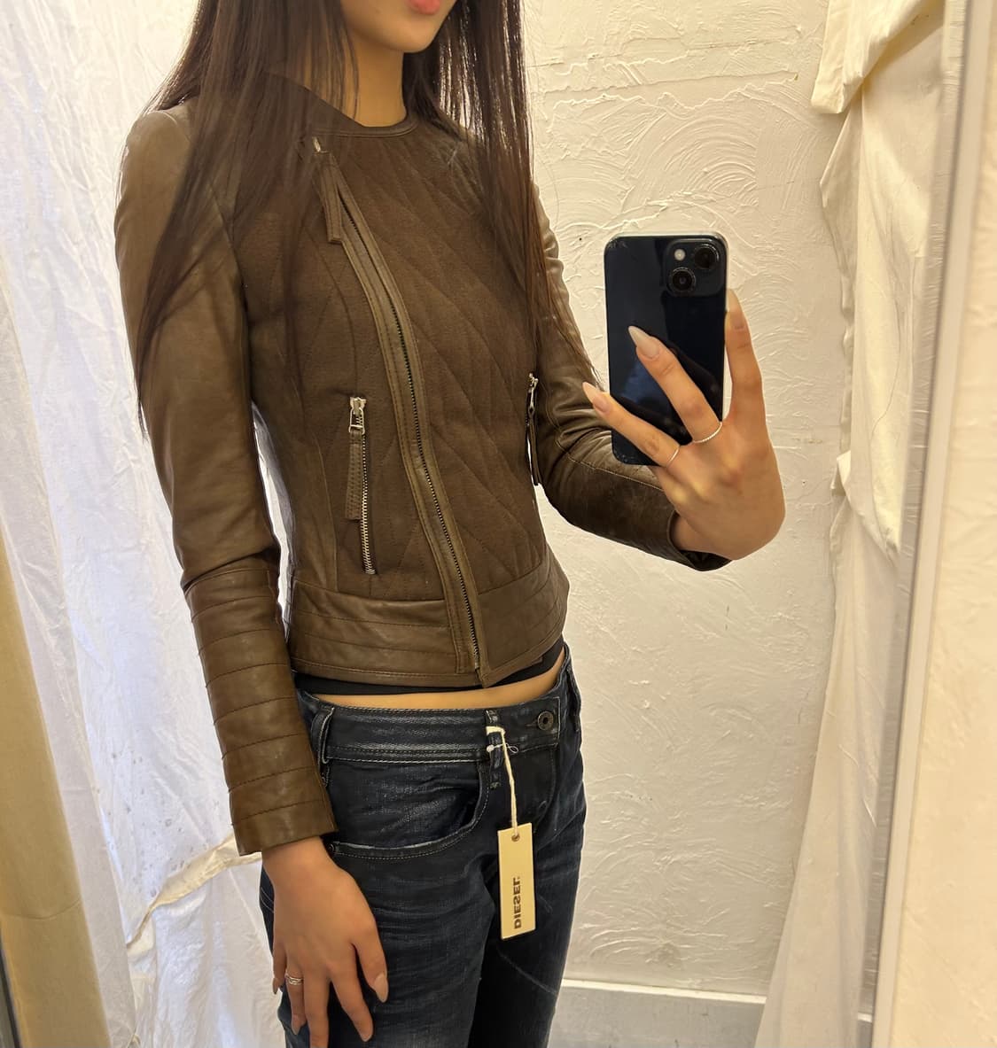 Jill by jill stuart 믹스 레더자켓 상품이미지1