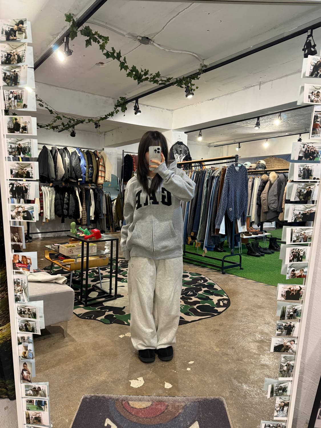 GAP 갭 후드집업 그레이 상품이미지5