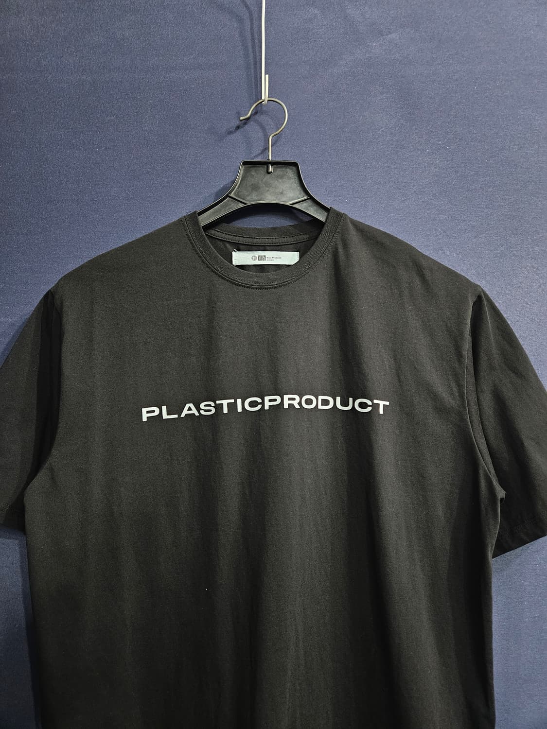 플라스틱 프로덕트 프린팅 블랙 남성 오버핏 95~100 반팔티  상품이미지6