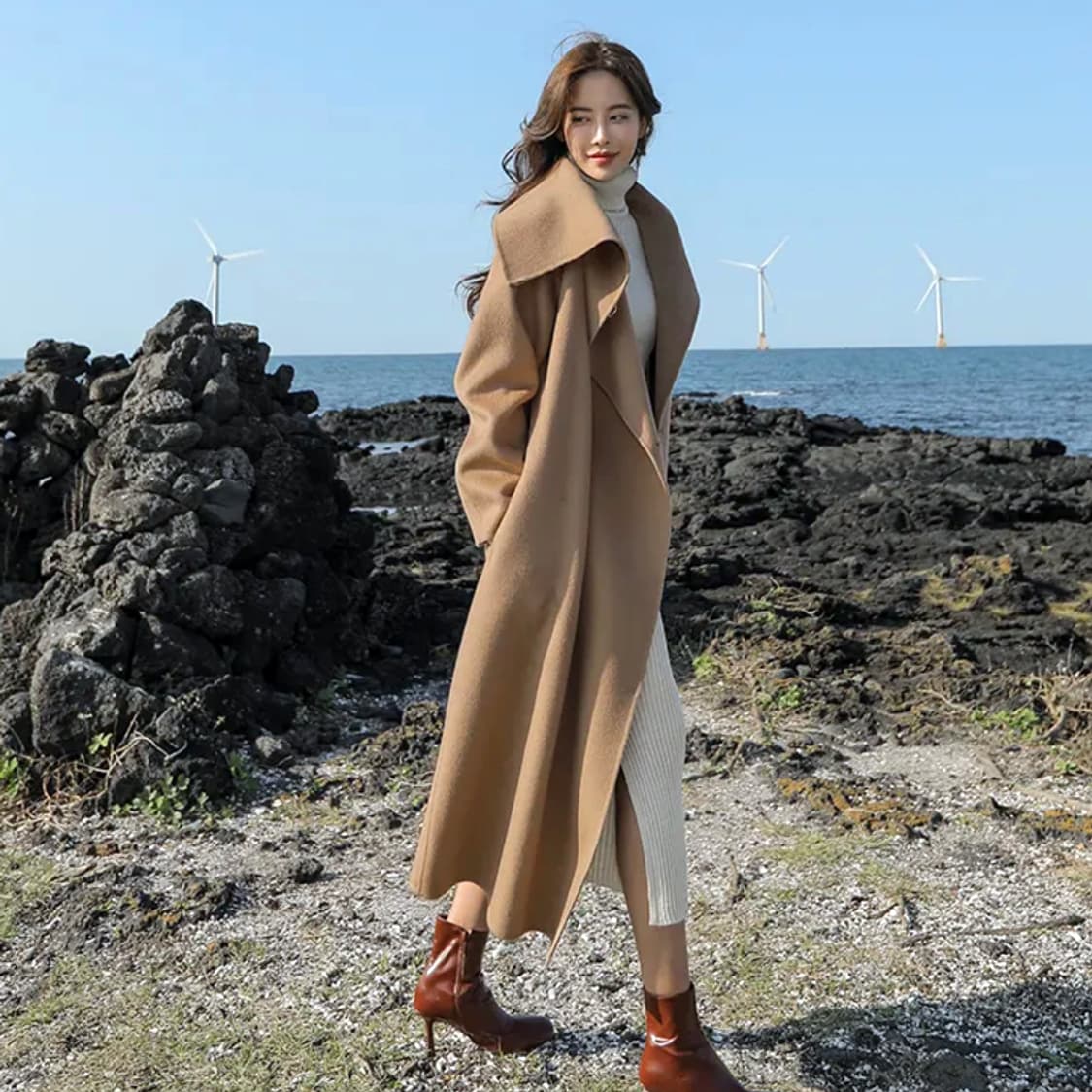 다바걸(DABAGIRL) 블로스 핸드코트 프리사이즈 새상품 상품이미지3