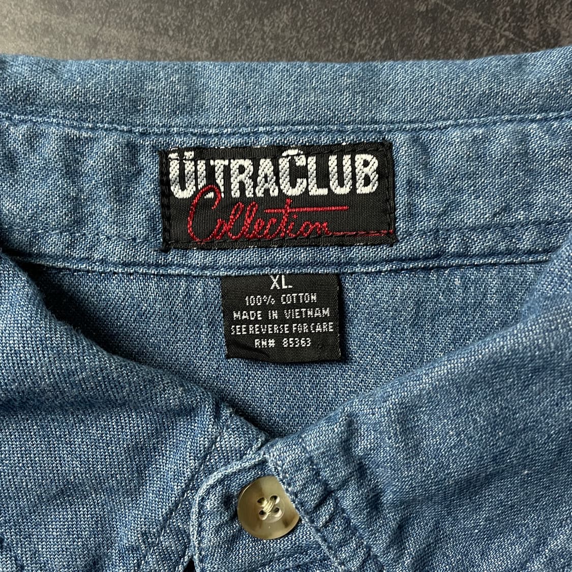 ULTRACLUB 빈티지 다운버튼 코튼 데님 셔츠 A00732 상품이미지9