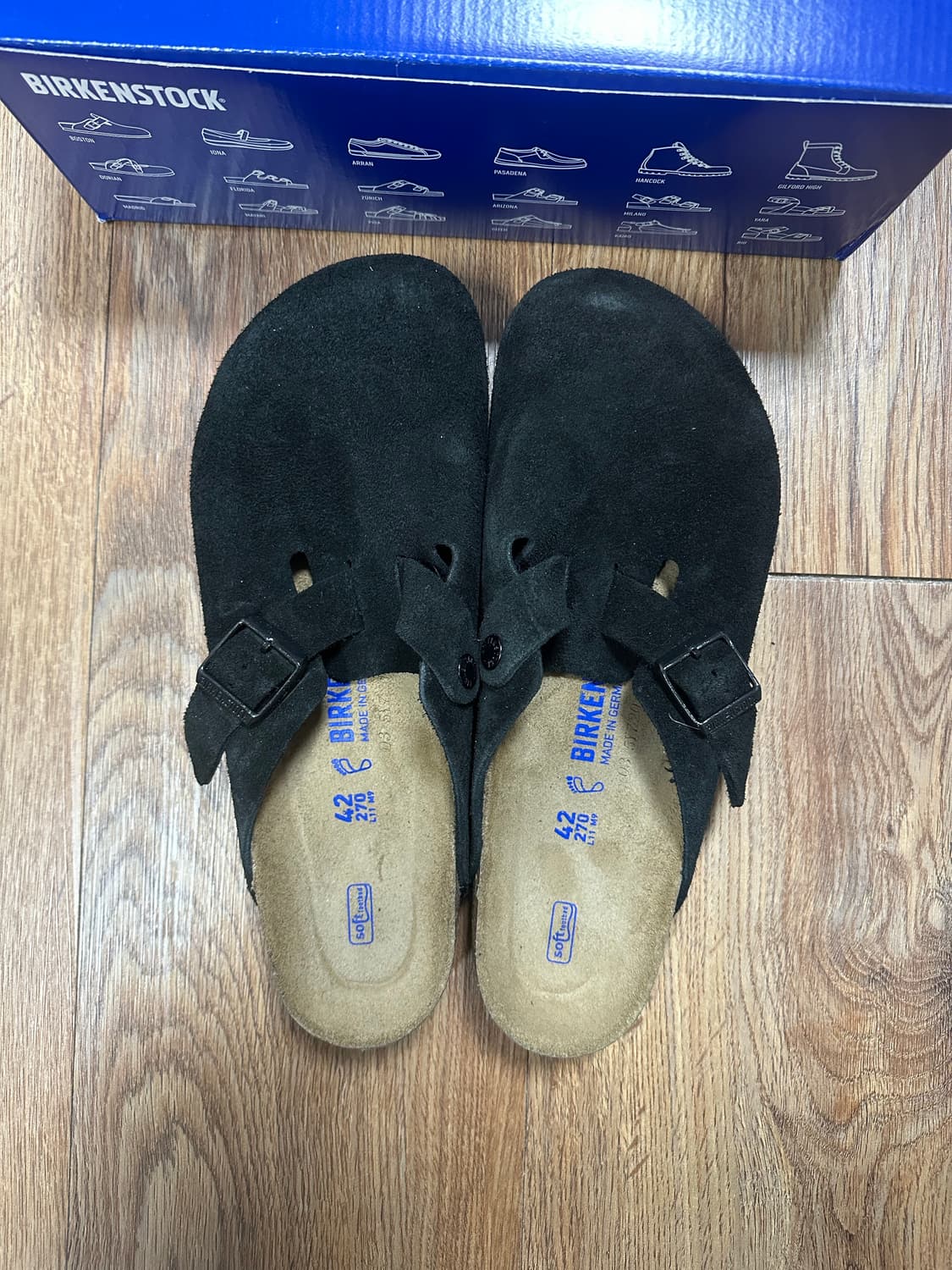 버켄스탁 보스턴 블랙 스웨이드 270(42) 상품이미지1