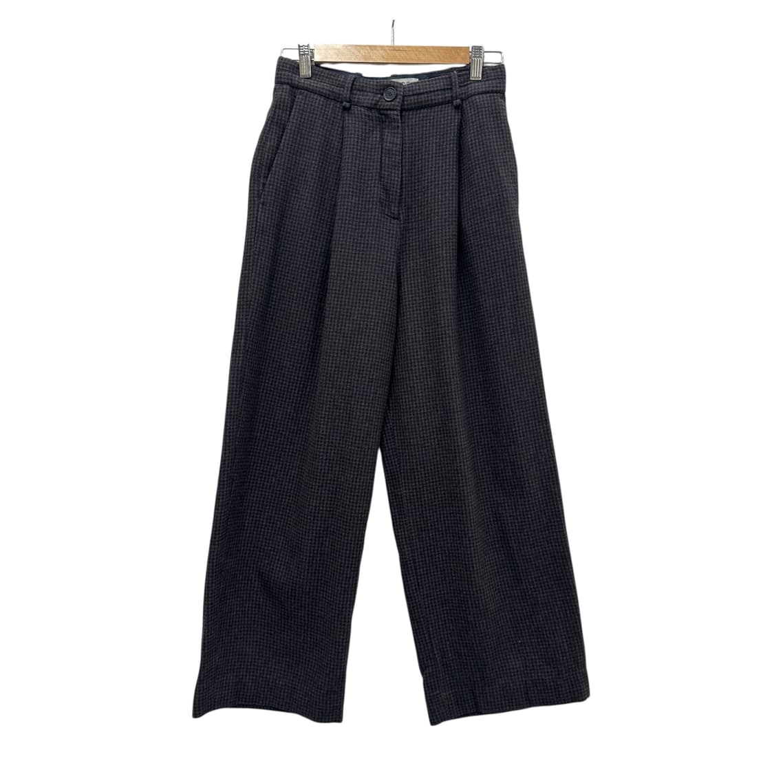 코스 체크 와이드 울 팬츠 상품이미지1