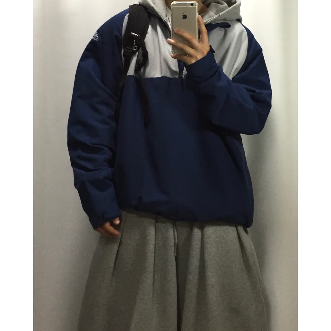 Adidas 아디다스 사이드로고 배색 아노락 상품이미지3