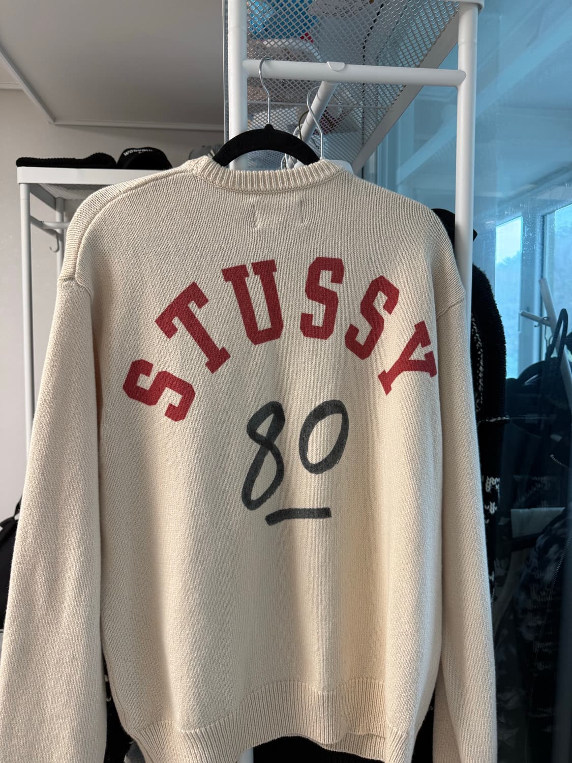 스투시 핸드리튼 스웨터 내츄럴 상품이미지3