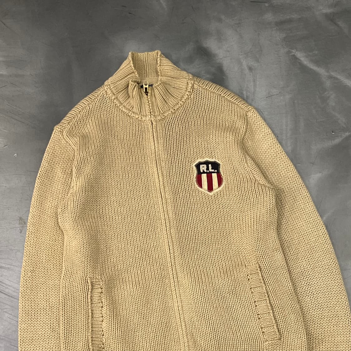  폴로 진스 로고 니트 집업 y16099 상품이미지3